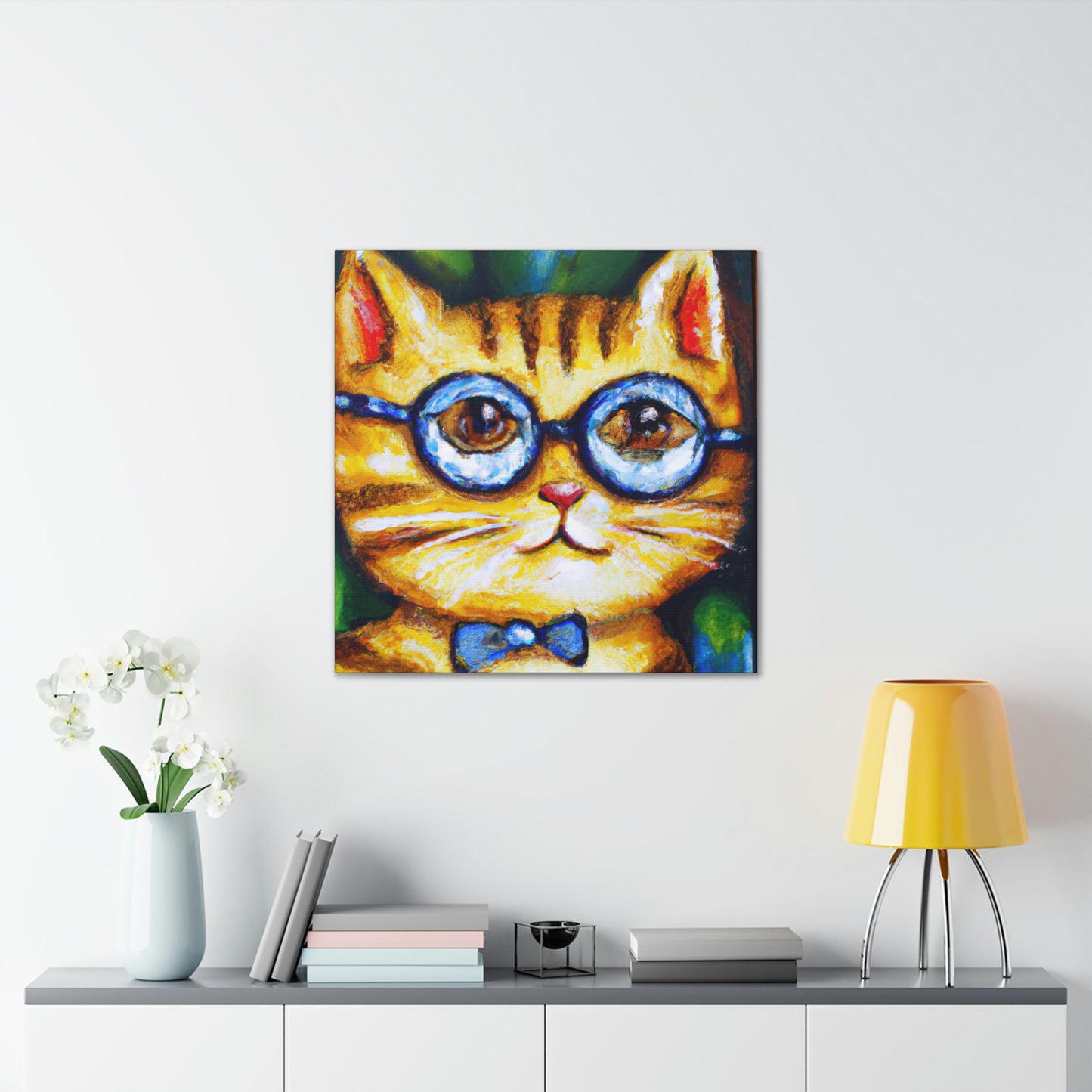 Sandy Whiskerson - Cat Lovers Canvas Wall Art