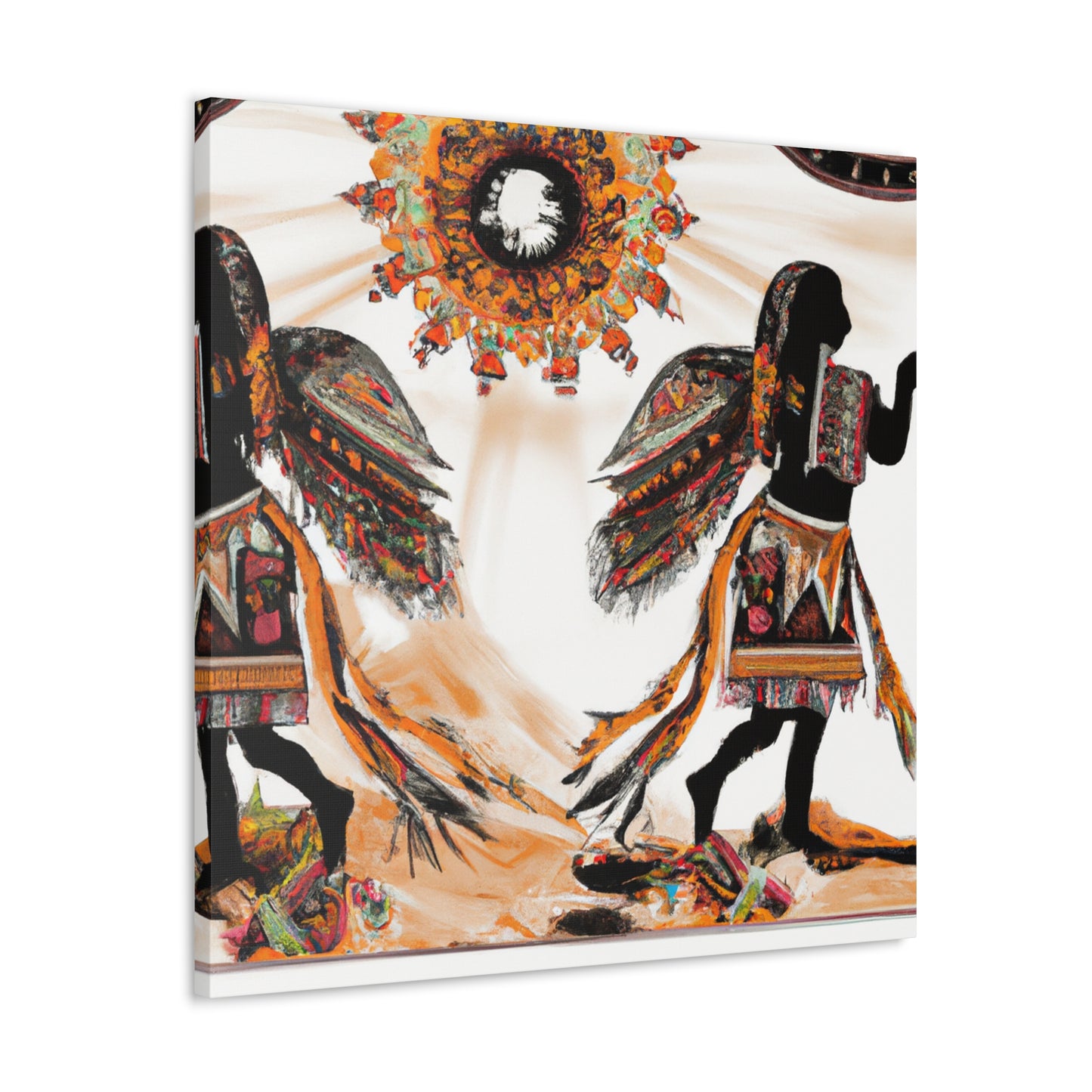 Running Deer - Native American Indian Canvas Wall Art