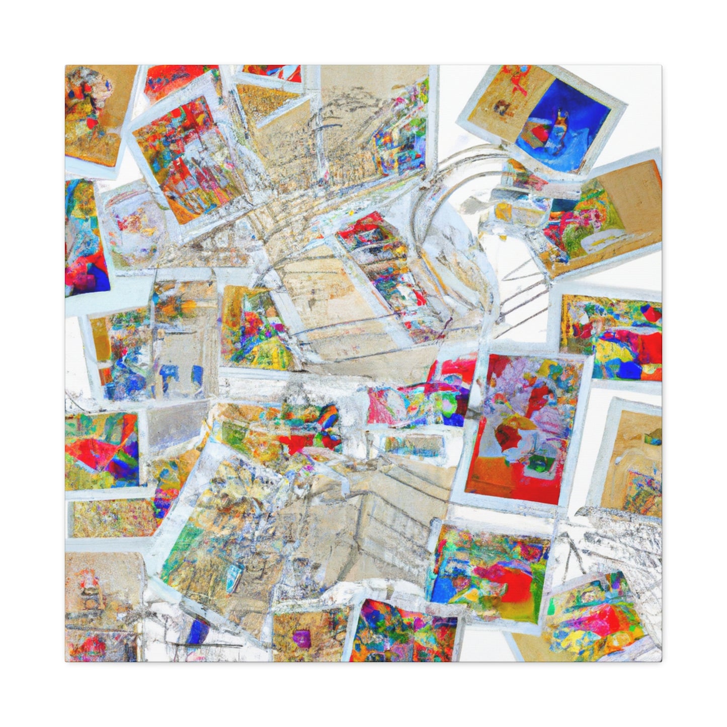 Globetrotting Stamps - Postage Stamp Collector Canvas Wall Art