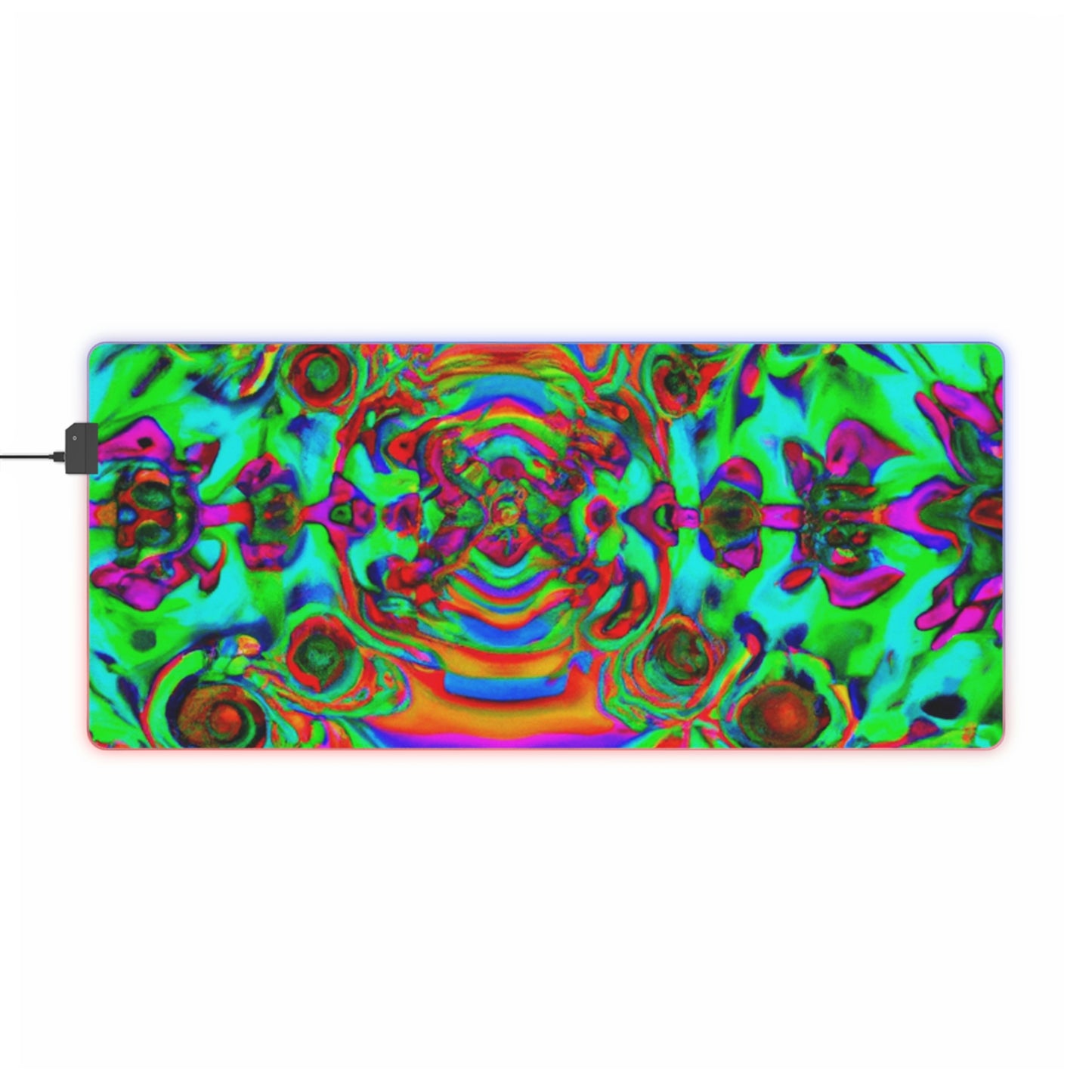 Bunny Blips - Psychedelic Trippy LED Light Up Gaming Mouse Pad