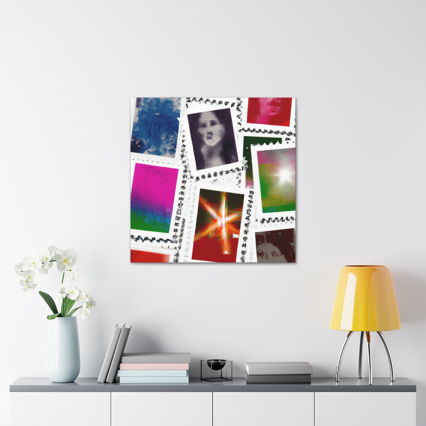 Global Greetings Stamps. - Postage Stamp Collector Canvas Wall Art