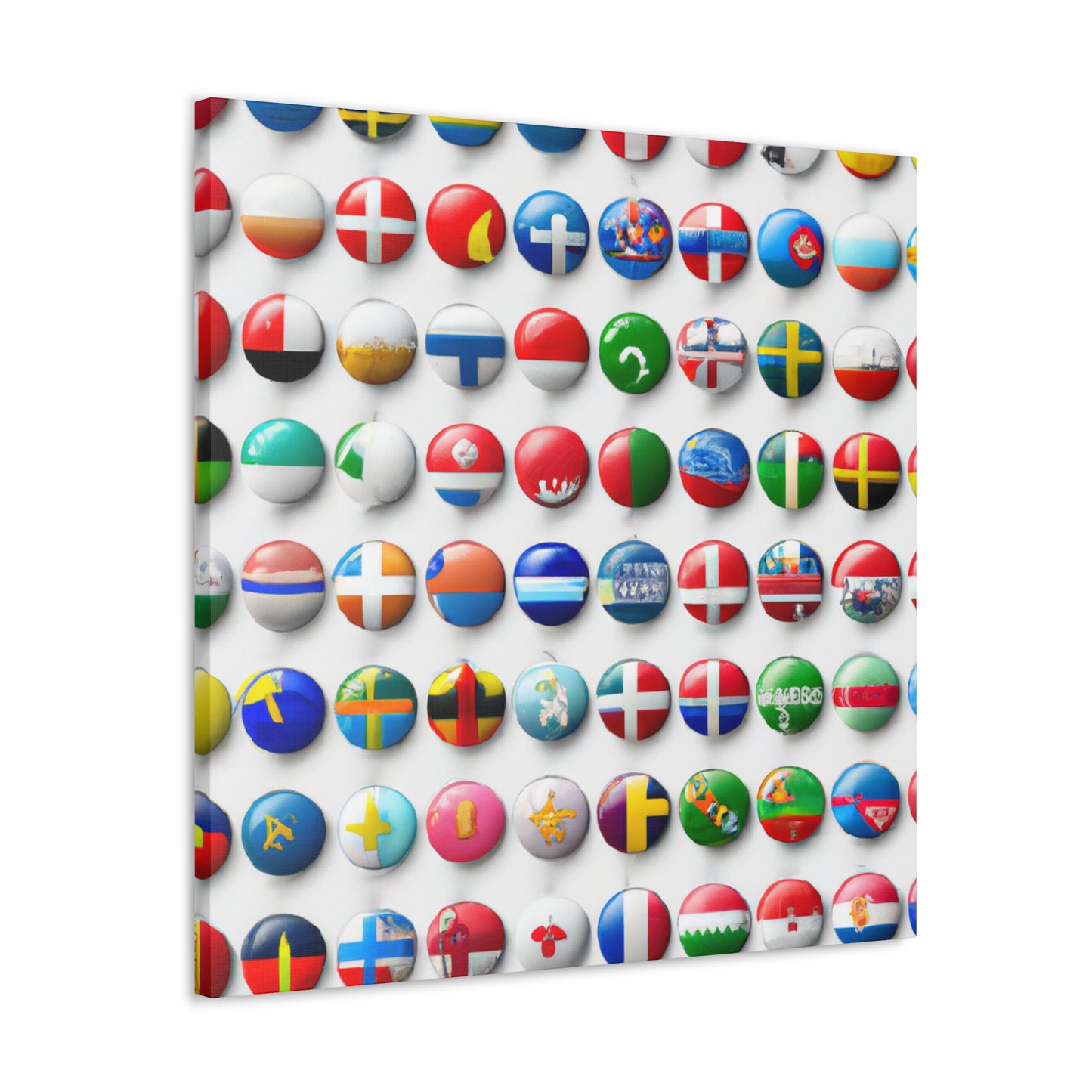 William Henry Leister - Flags Of The World Canvas Wall Art