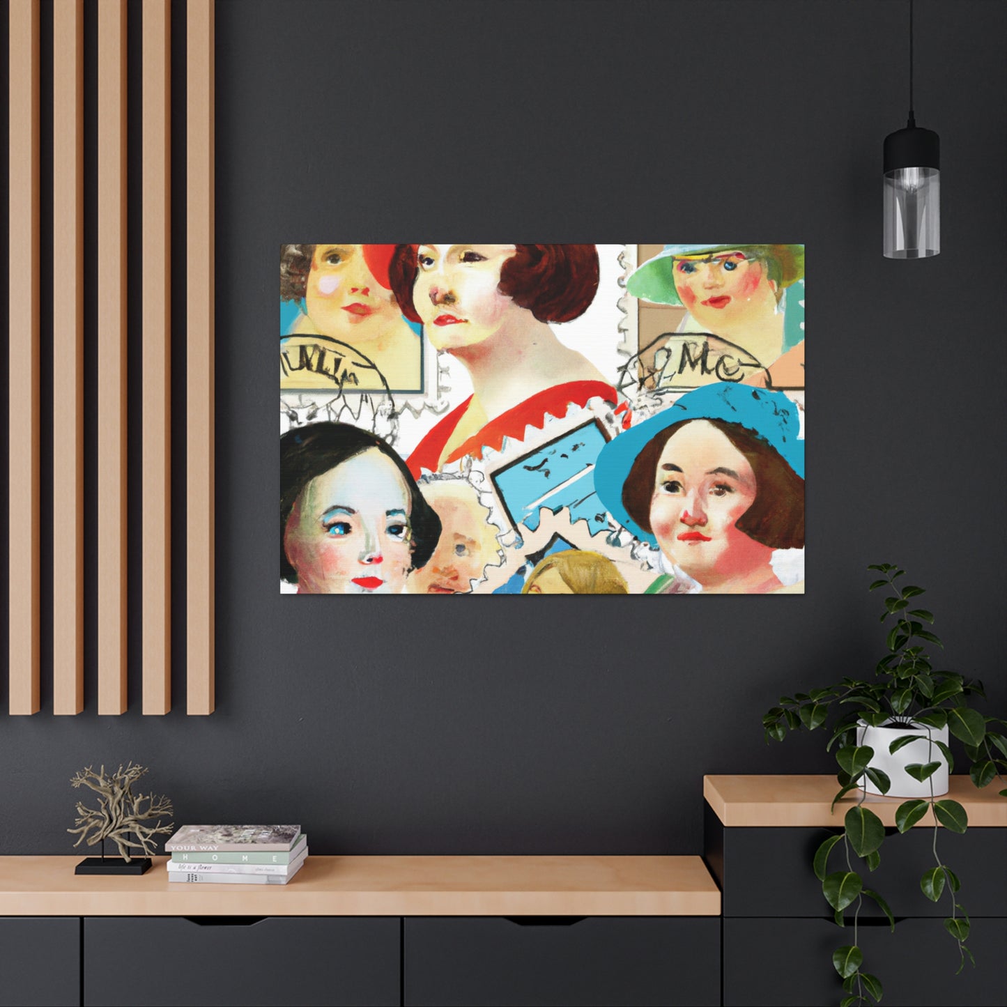 Global Heritage Collection - Postage Stamp Collector Canvas Wall Art