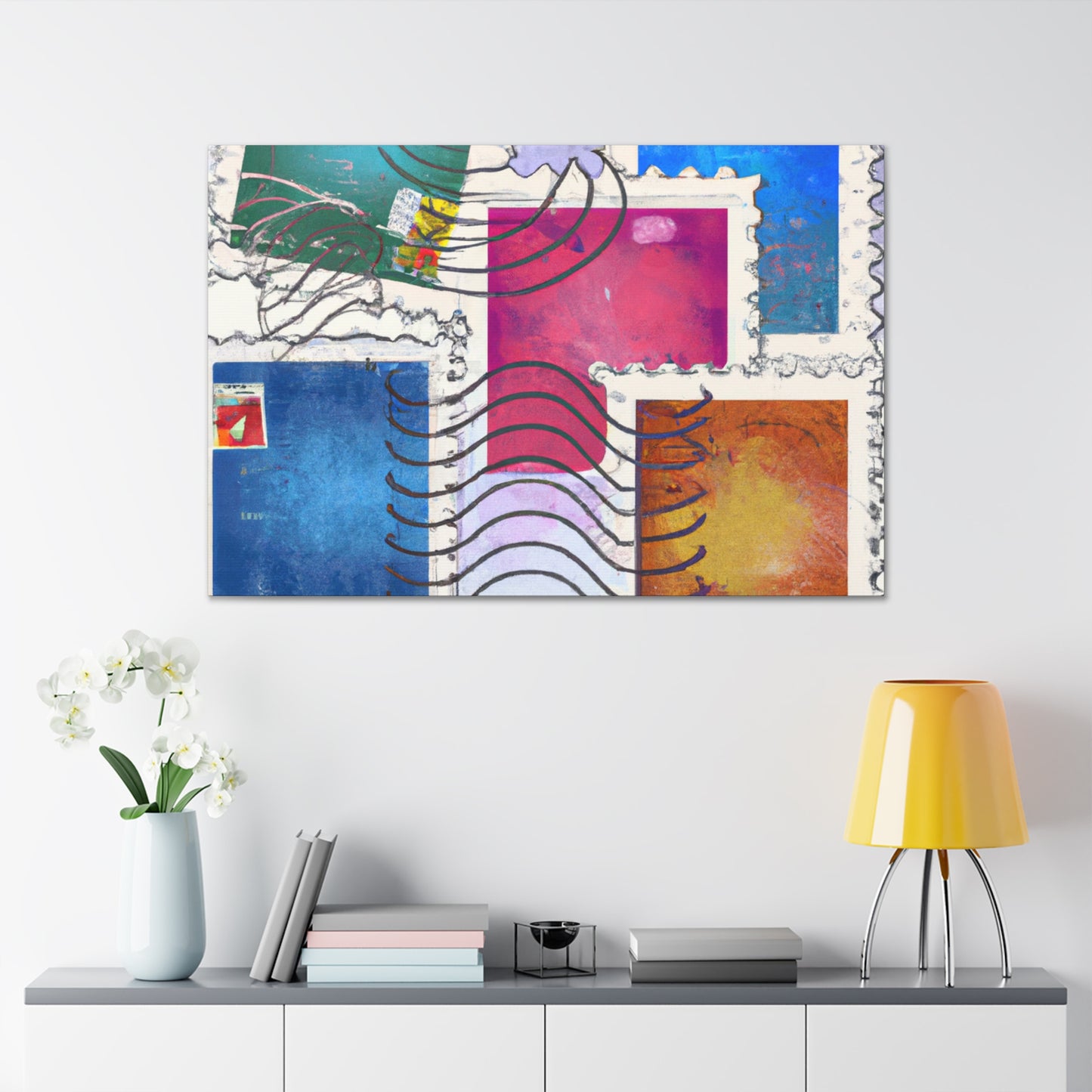 Globetrotting Stamps - Postage Stamp Collector Canvas Wall Art