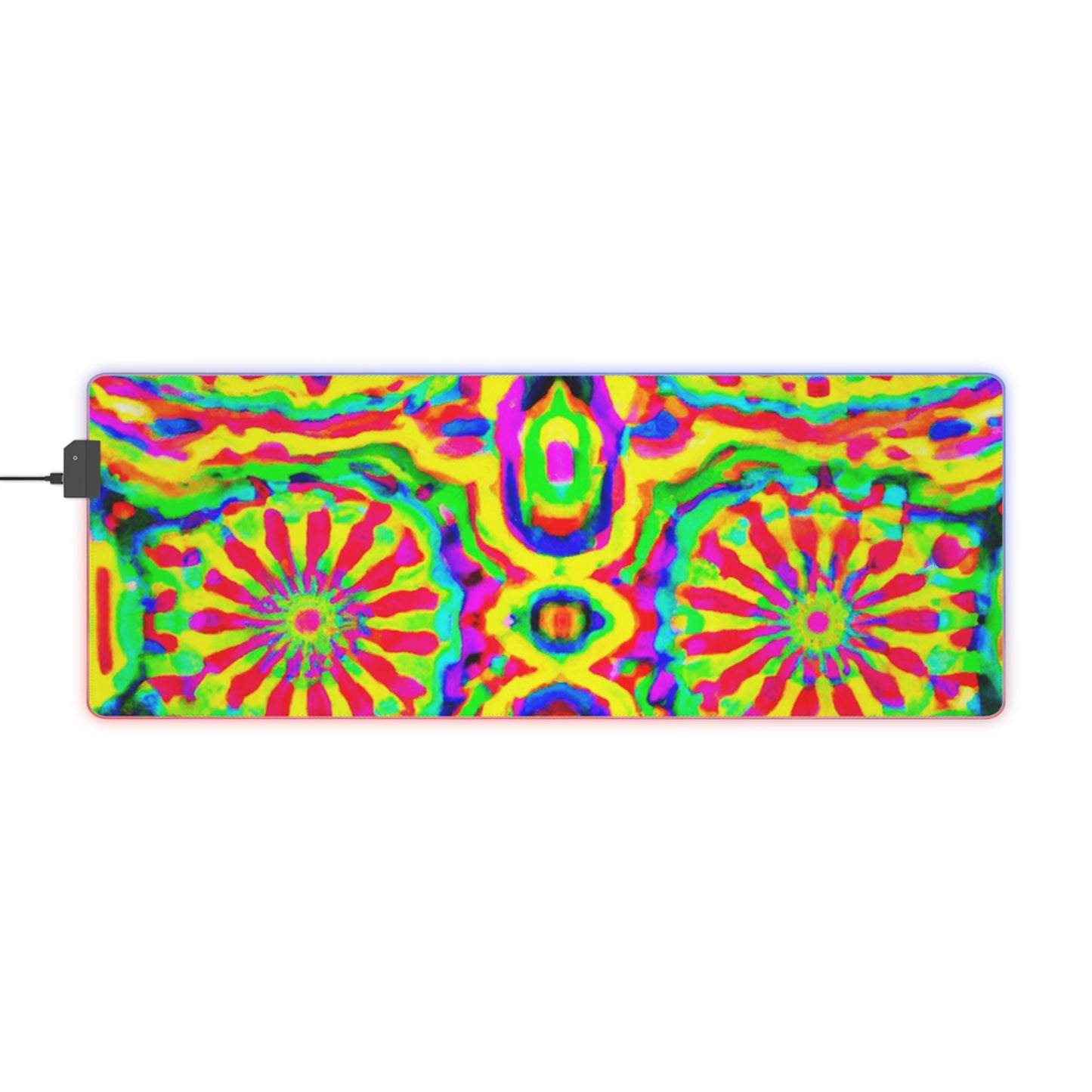 Sparky the Robot - Psychedelic Trippy LED Light Up Gaming Mouse Pad