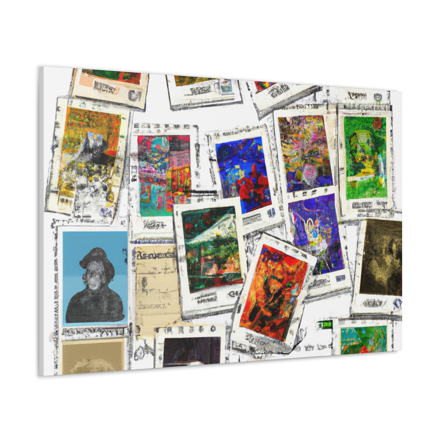 Global Harmony Stamps - Postage Stamp Collector Canvas Wall Art