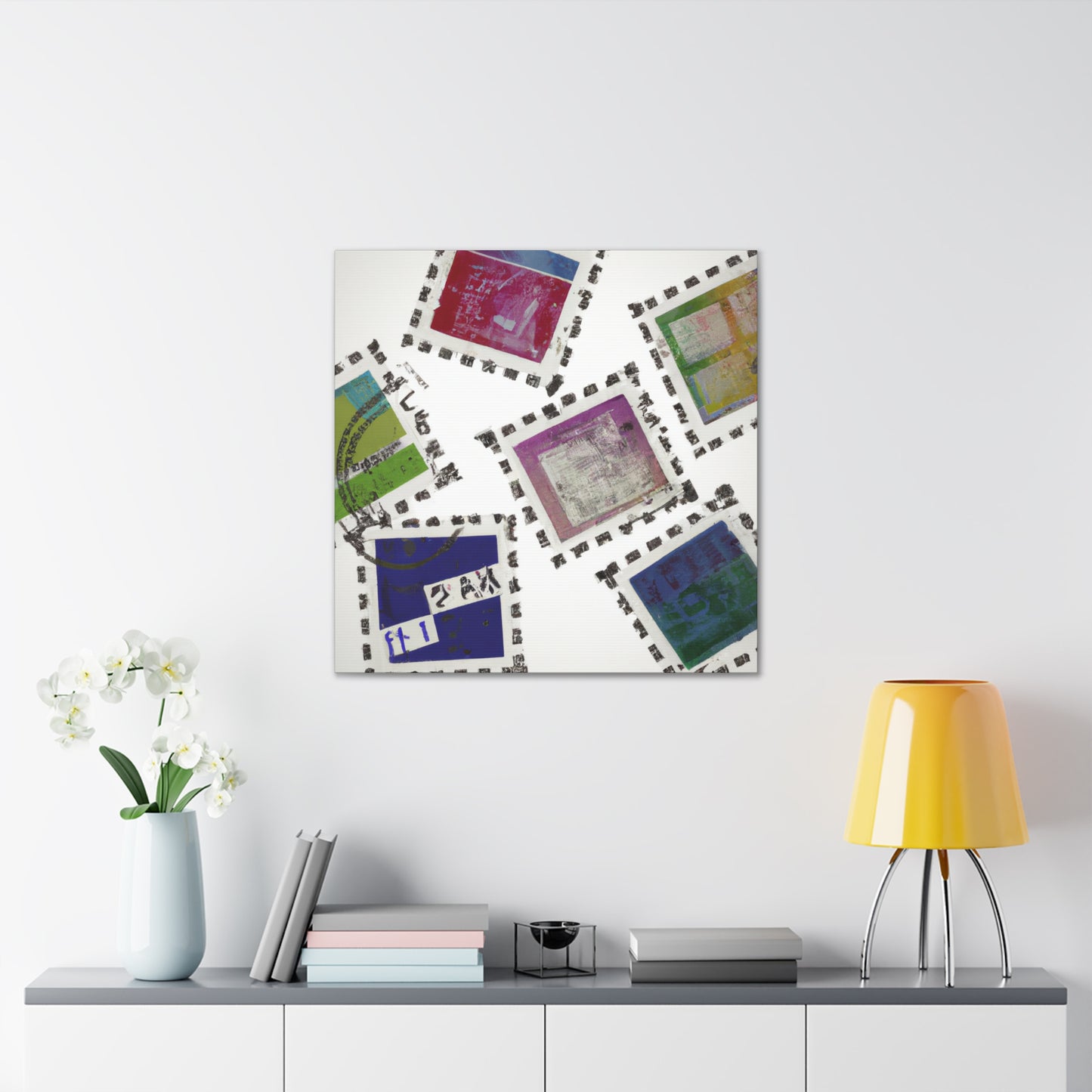 International Posters Series. - Postage Stamp Collector Canvas Wall Art