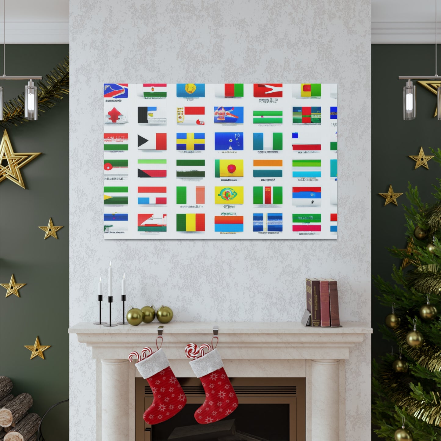 Charles Rudolf Driapsa (1827-1897) - Flags Of The World Canvas Wall Art