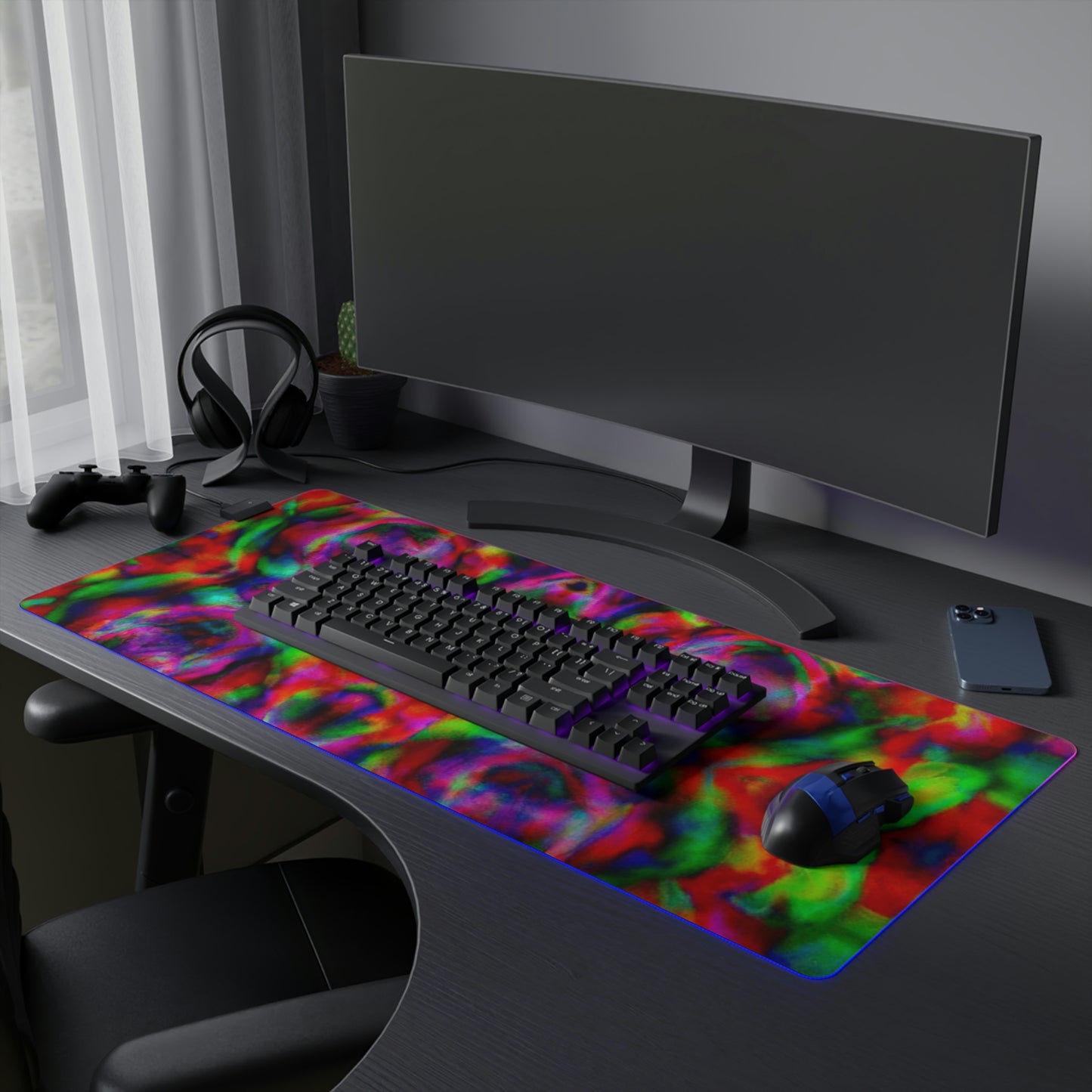 Lil' Twinkle Toes - Psychedelic Trippy LED Light Up Gaming Mouse Pad