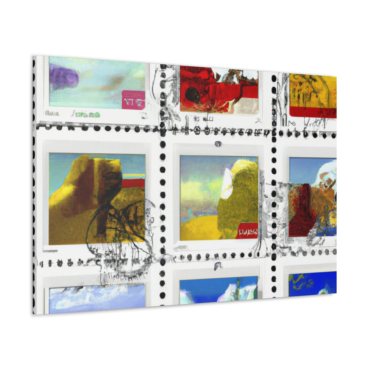 Global Friendship Stamps. - Postage Stamp Collector Canvas Wall Art