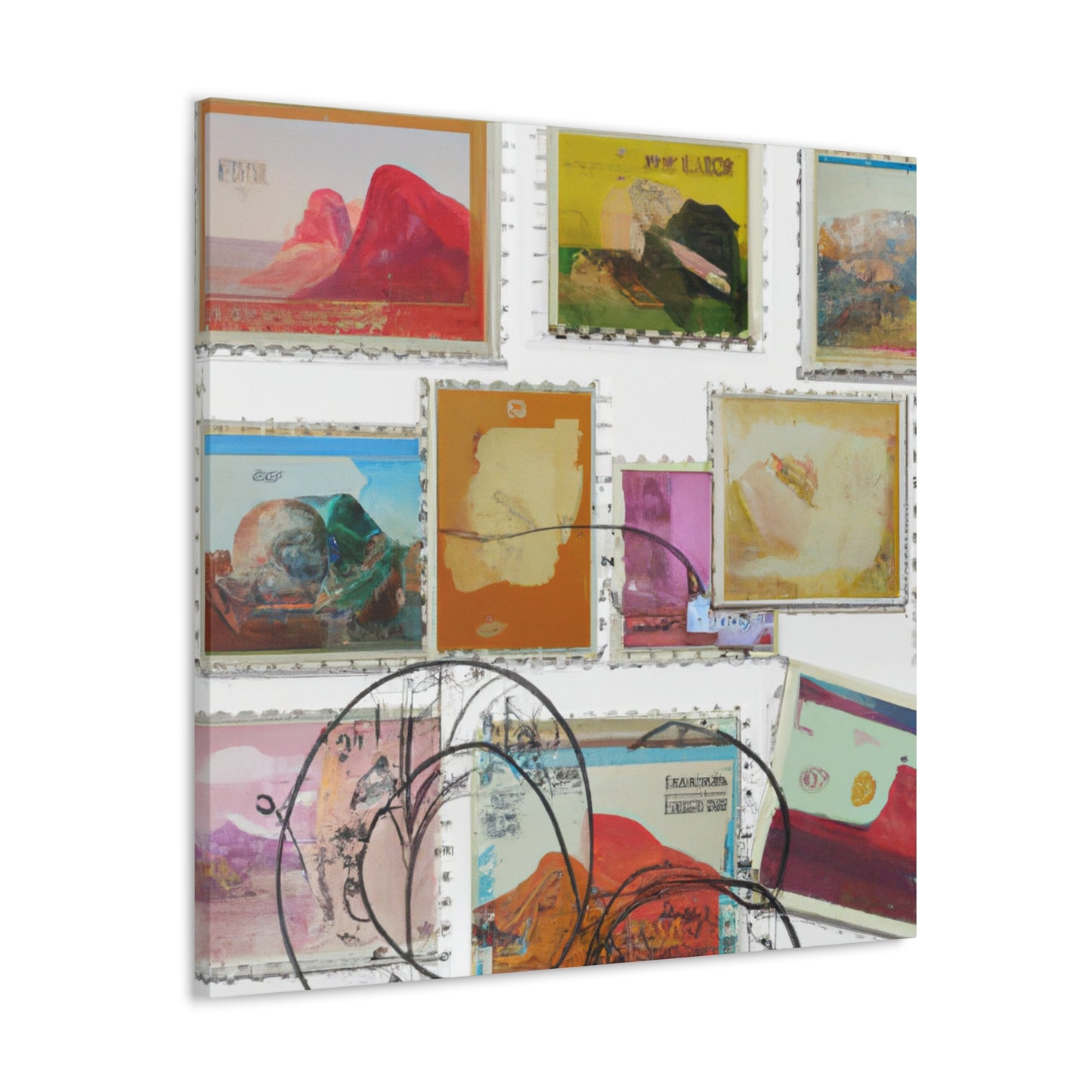 Global Forever Stamps - Postage Stamp Collector Canvas Wall Art