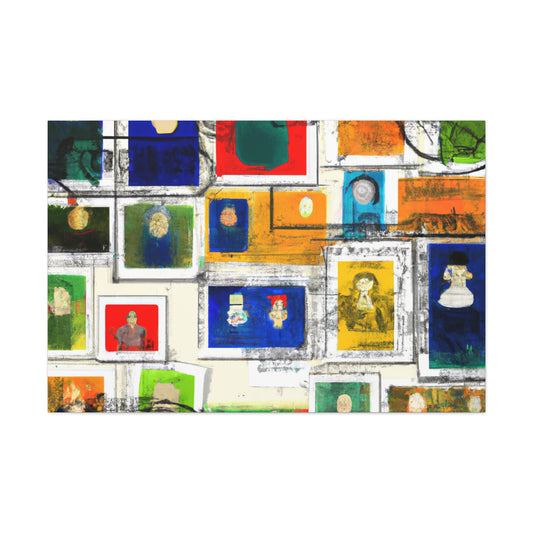 Global Wonders Collection - Postage Stamp Collector Canvas Wall Art