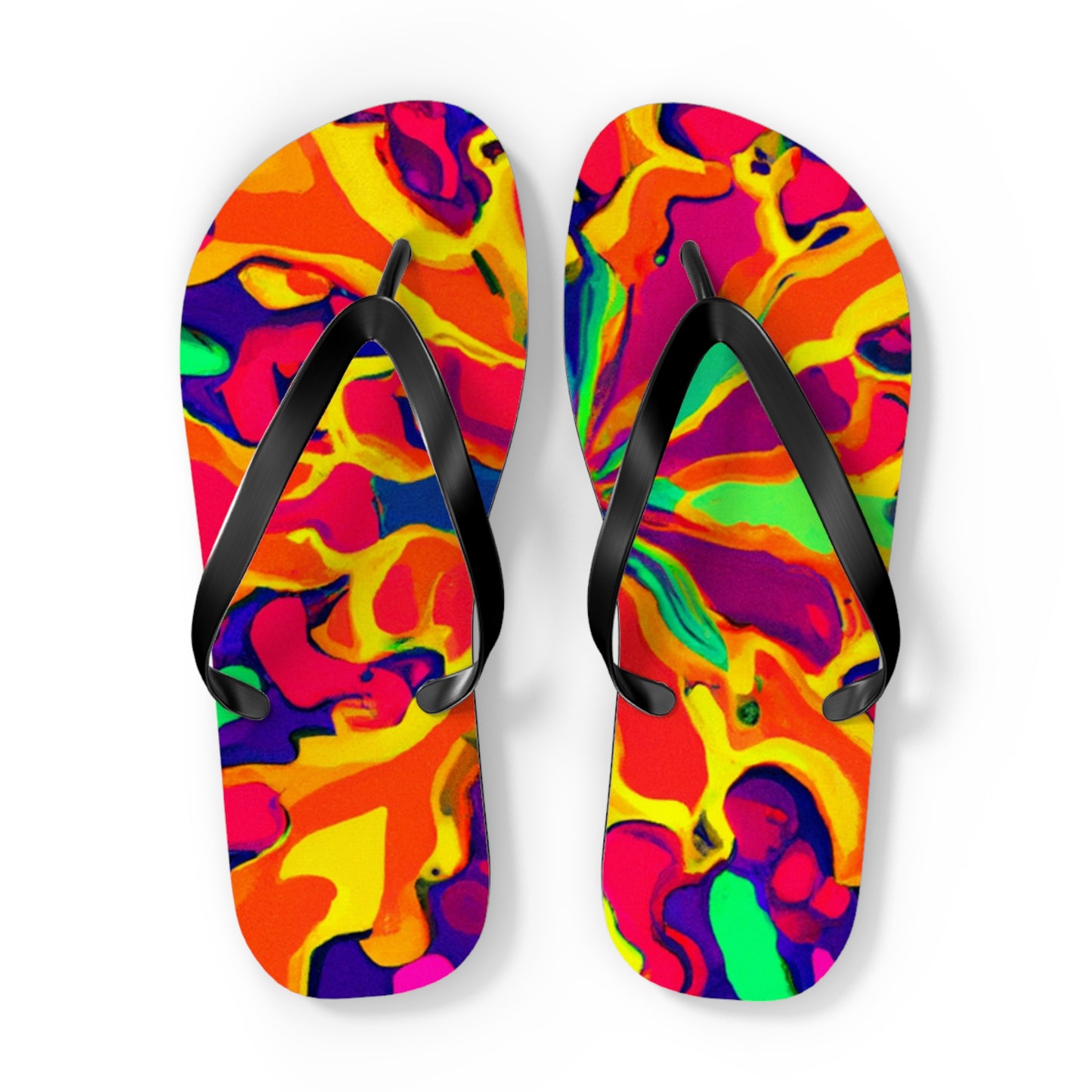 Caleb Shoefoot - Psychedelic Trippy Flip Flop Beach Sandals