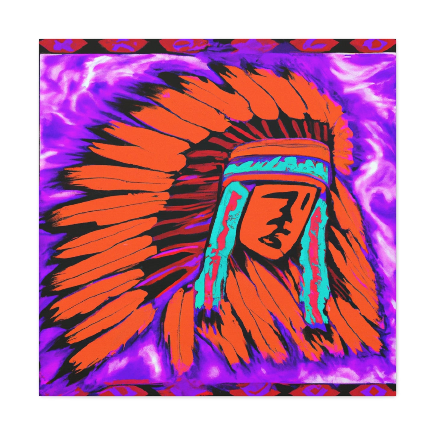 Tecumseh Brightstar - Native American Indian Canvas Wall Art