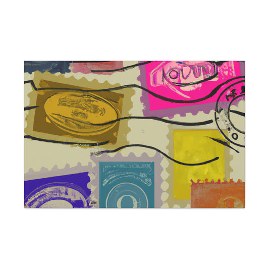 "Cultural Journeys: A World of Stamps" - Postage Stamp Collector Canvas Wall Art