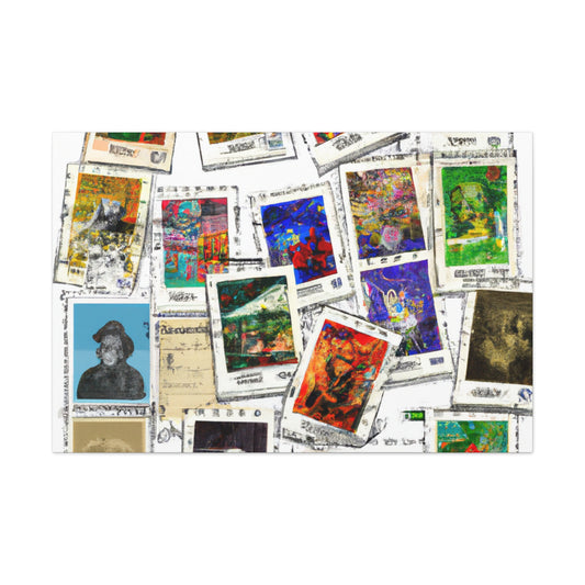 Global Harmony Stamps - Postage Stamp Collector Canvas Wall Art