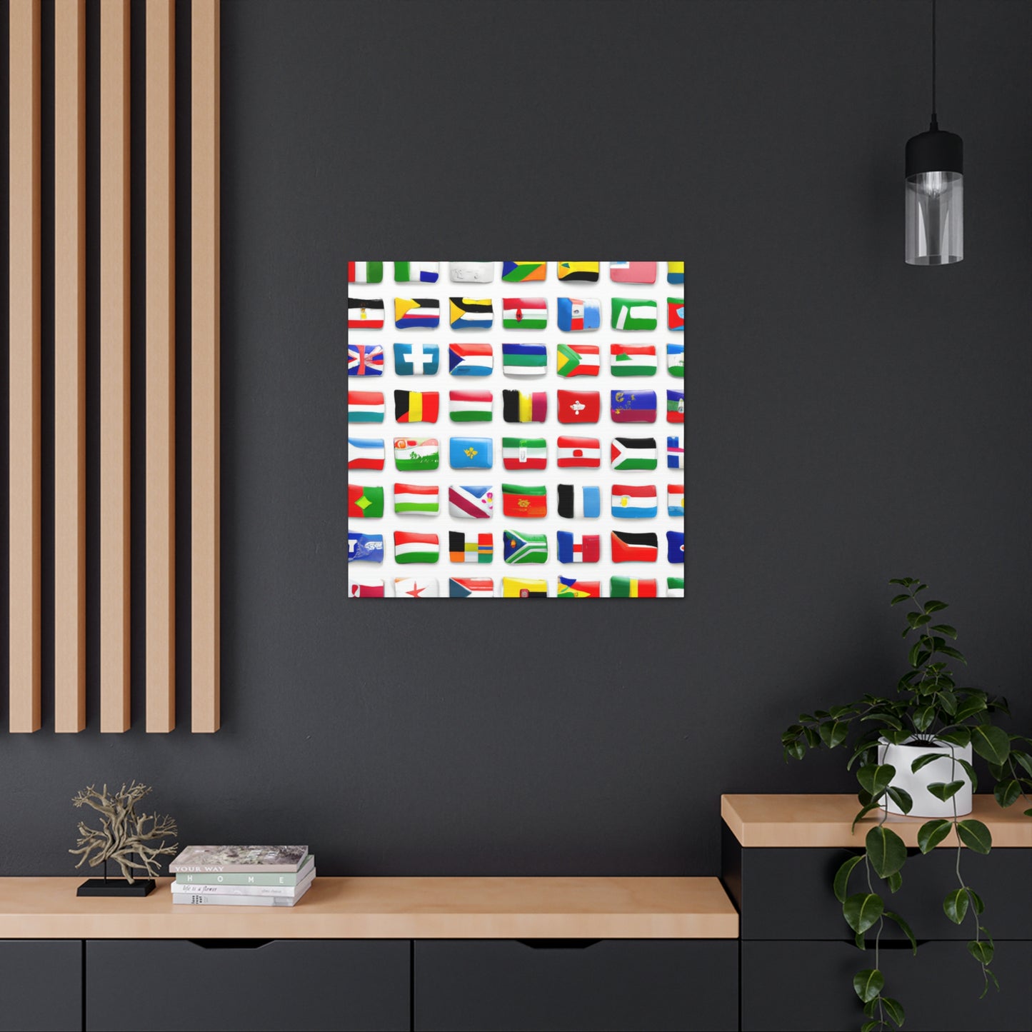 Jane Austen Flagmaker - Flags Of The World Canvas Wall Art