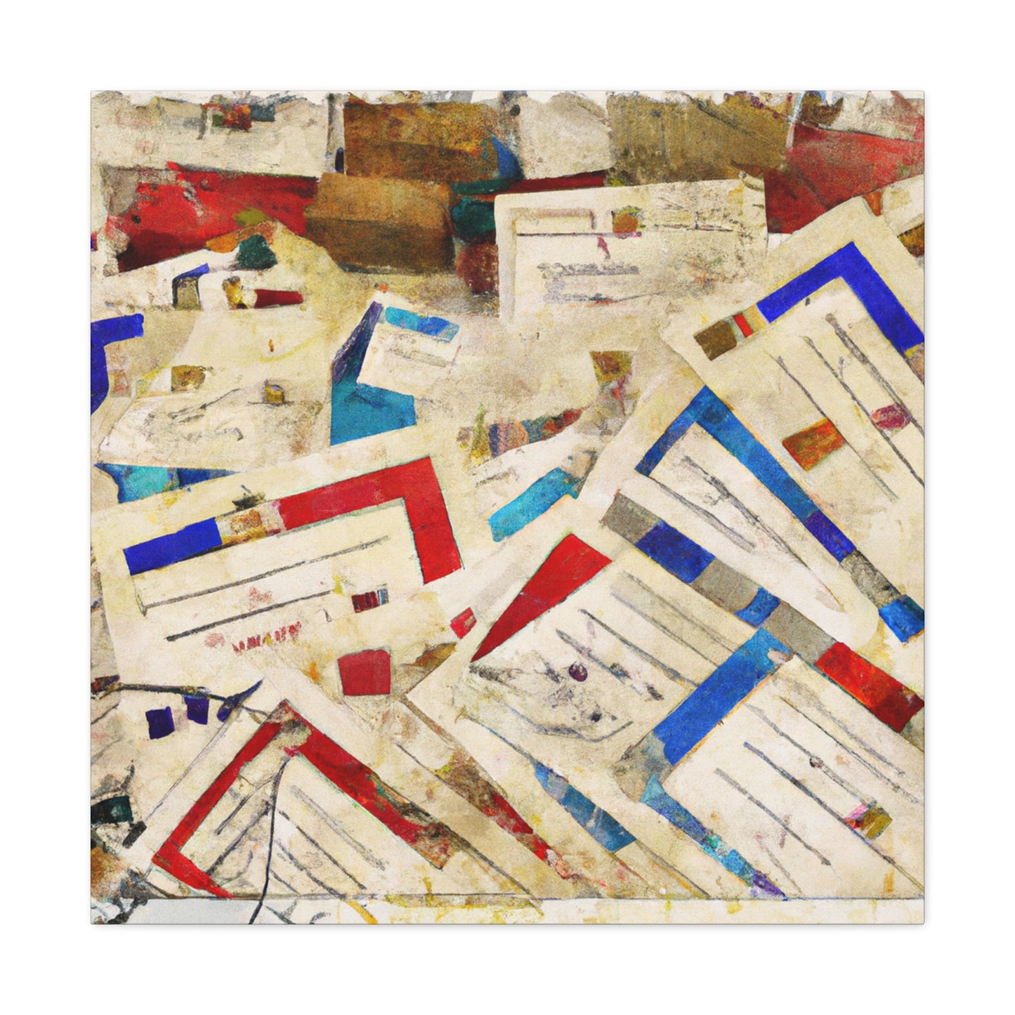 "Global Postage Collection" - Postage Stamp Collector Canvas Wall Art