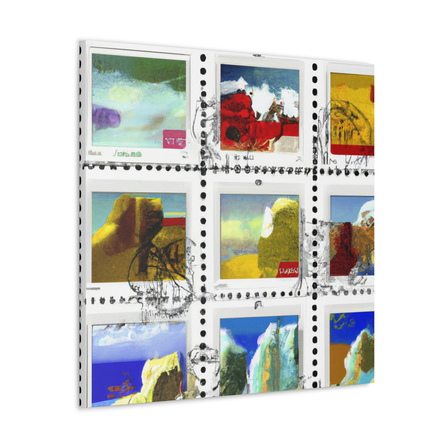 Global Friendship Stamps. - Postage Stamp Collector Canvas Wall Art