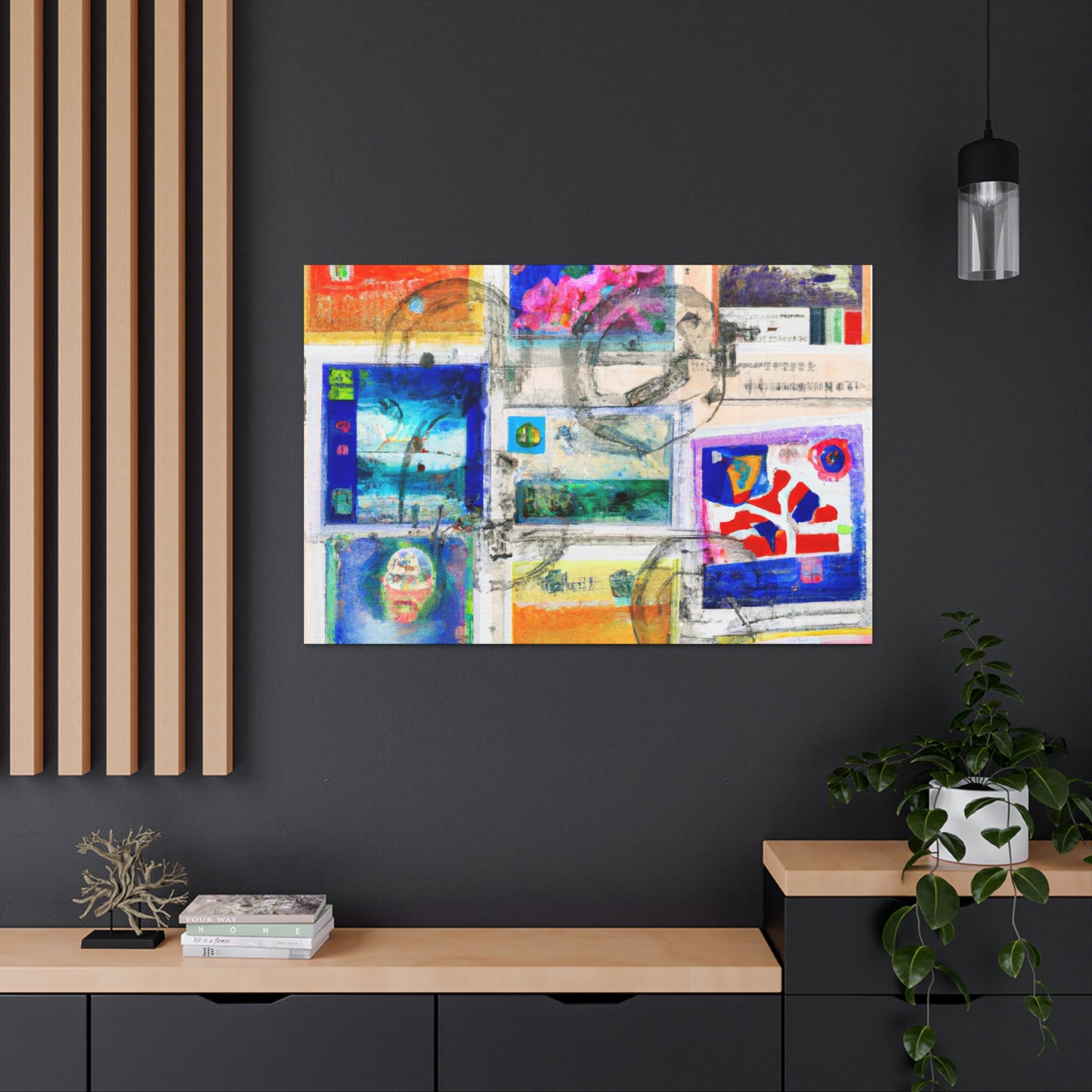 Global Adventure Stamp Collection - Postage Stamp Collector Canvas Wall Art