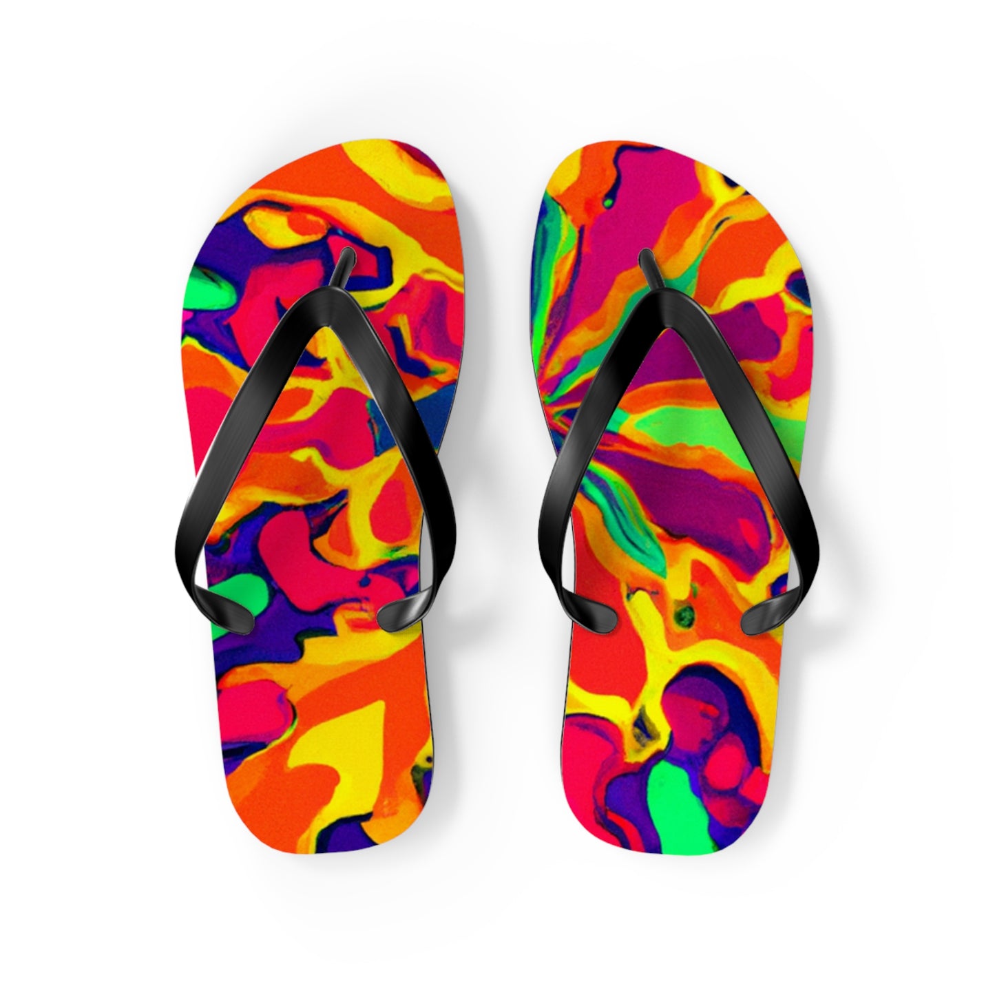 Caleb Shoefoot - Psychedelic Trippy Flip Flop Beach Sandals