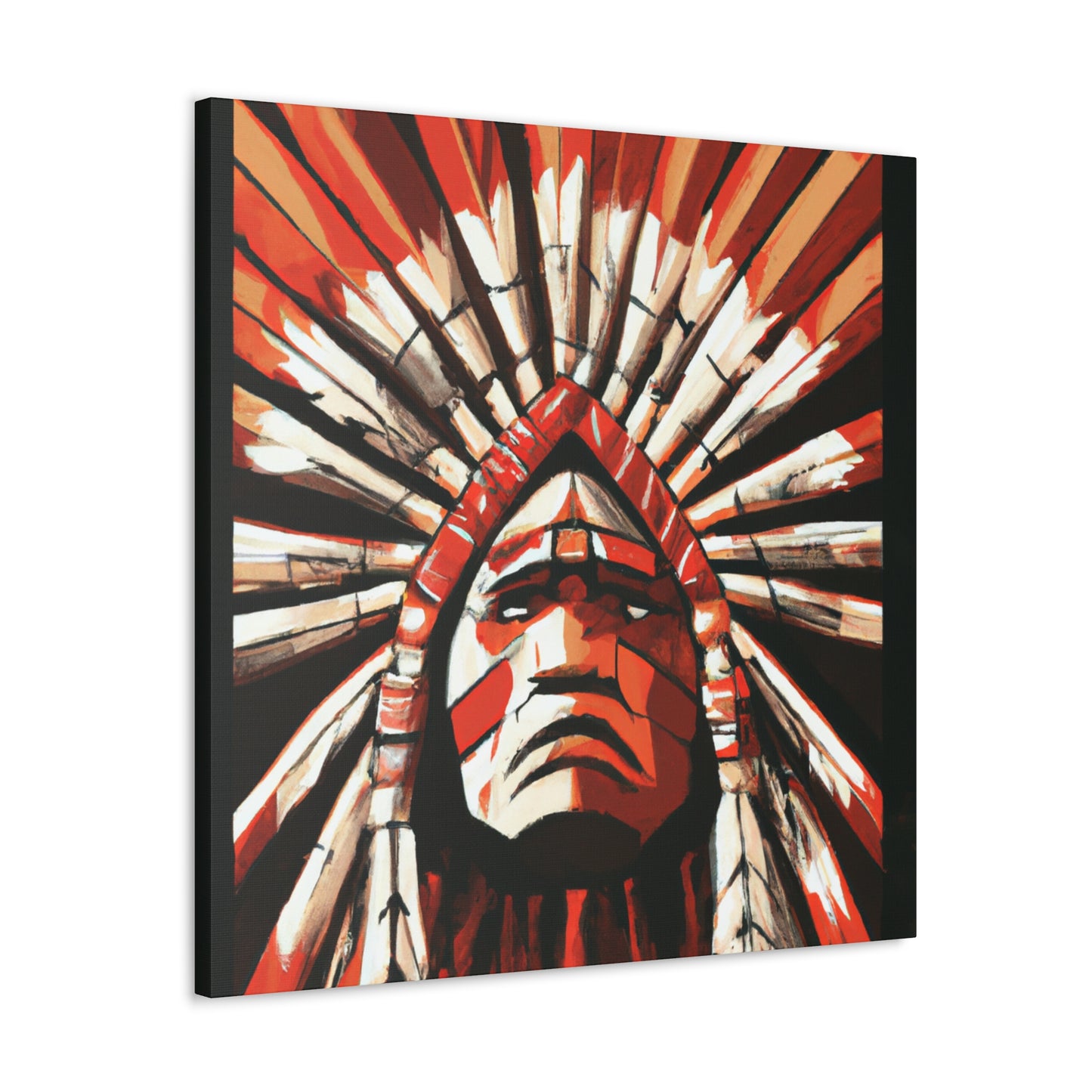 Crow Feathers. - Native American Indian Canvas Wall Art