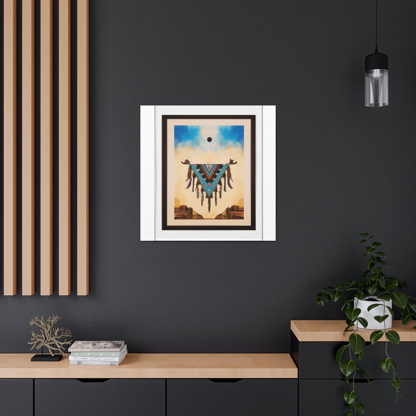 Mandan Silverhawk - Native American Indian Canvas Wall Art