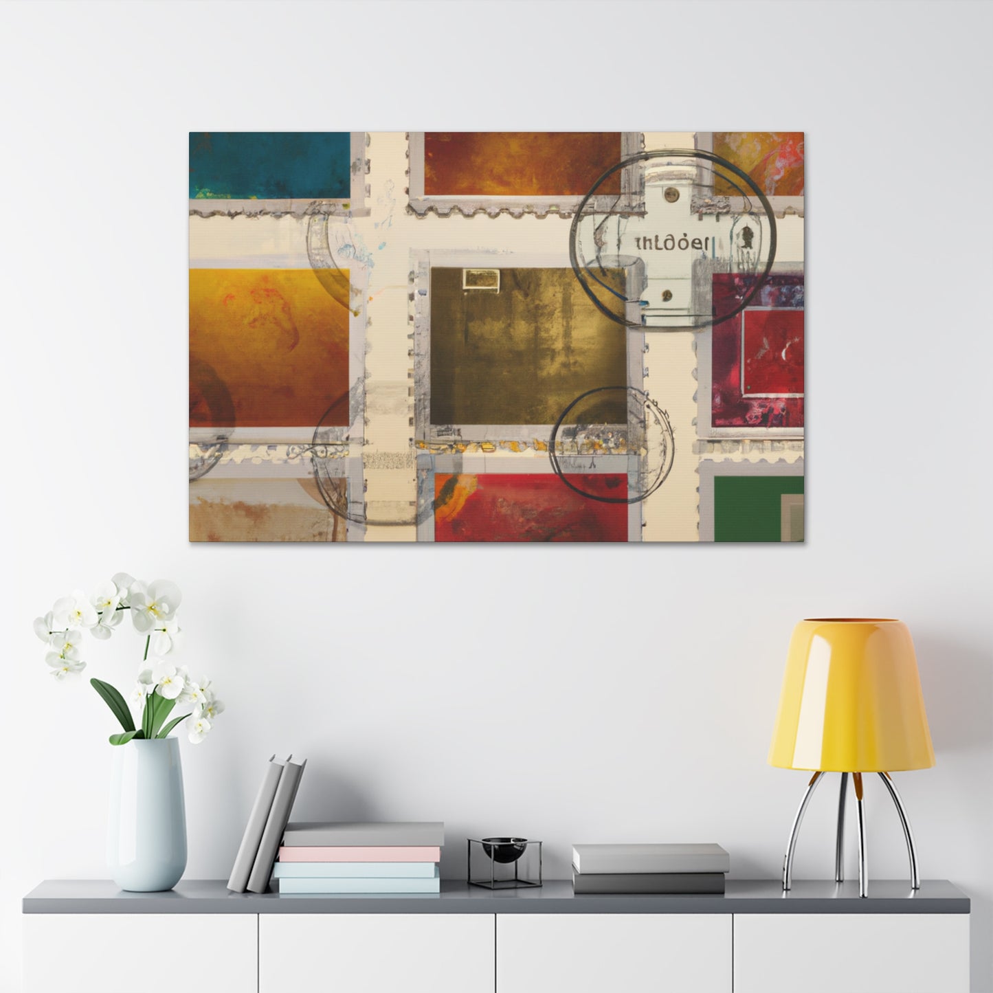 Global Postage Celebration Series. - Postage Stamp Collector Canvas Wall Art