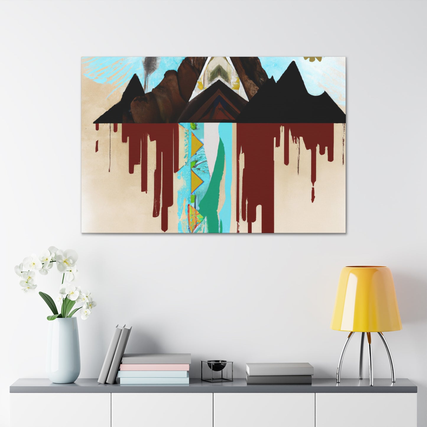 Running Bear - Native American Indian Canvas Wall Art