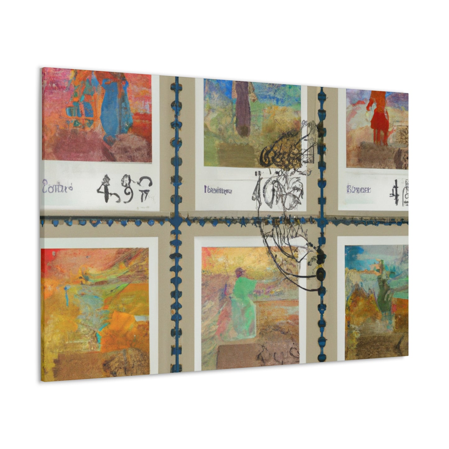 Global Stamp Collection - Postage Stamp Collector Canvas Wall Art