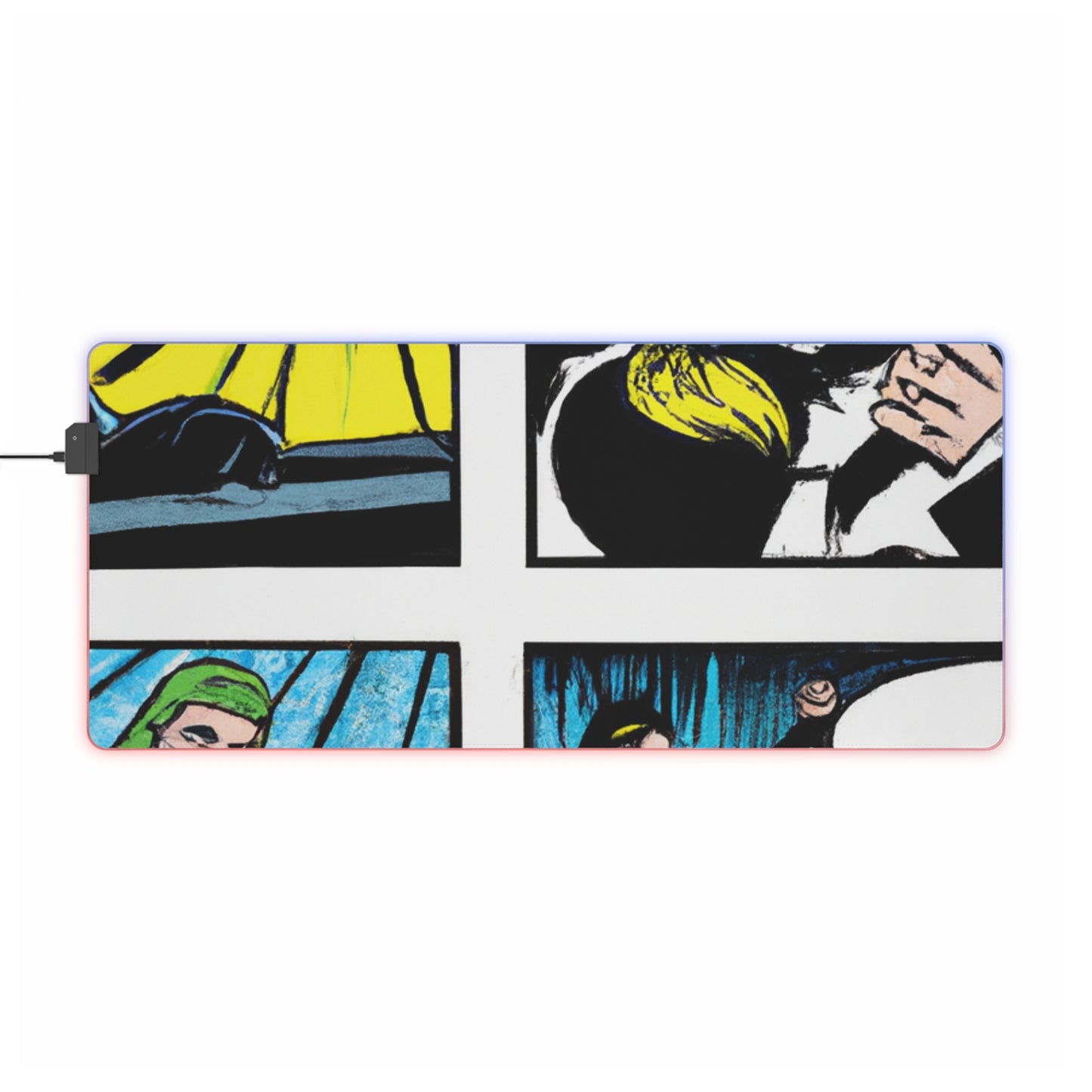 Claude Rockabilly - Comic Book Collector LED Light Up Gaming Mouse Pad