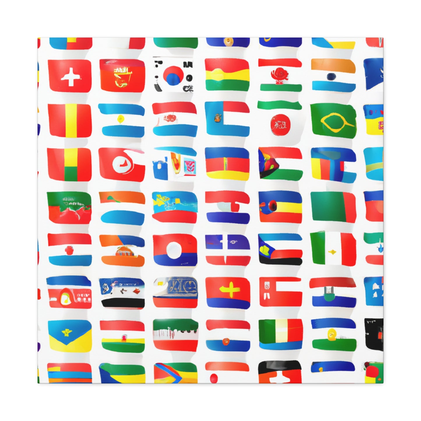 Louisa Pickford - Flags Of The World Canvas Wall Art