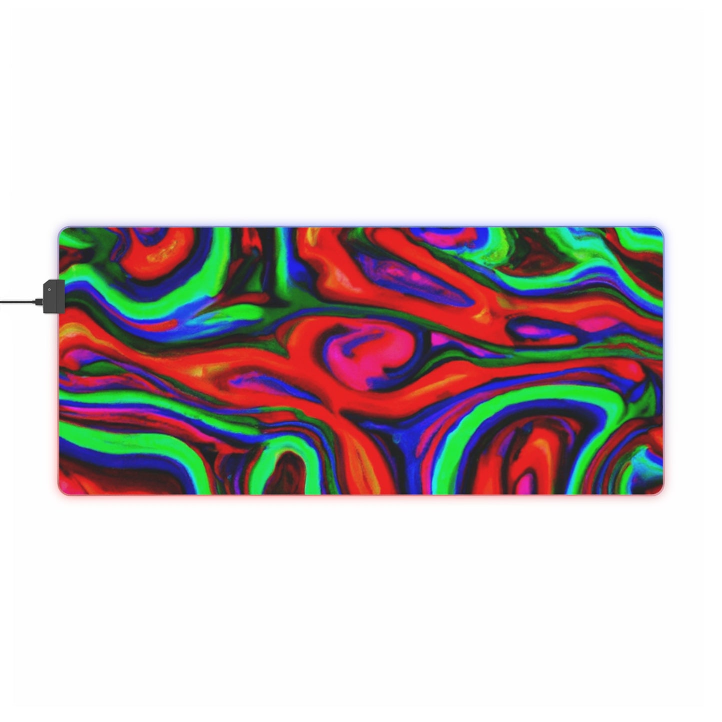 Rocky Rebel - Psychedelic Trippy LED Light Up Gaming Mouse Pad