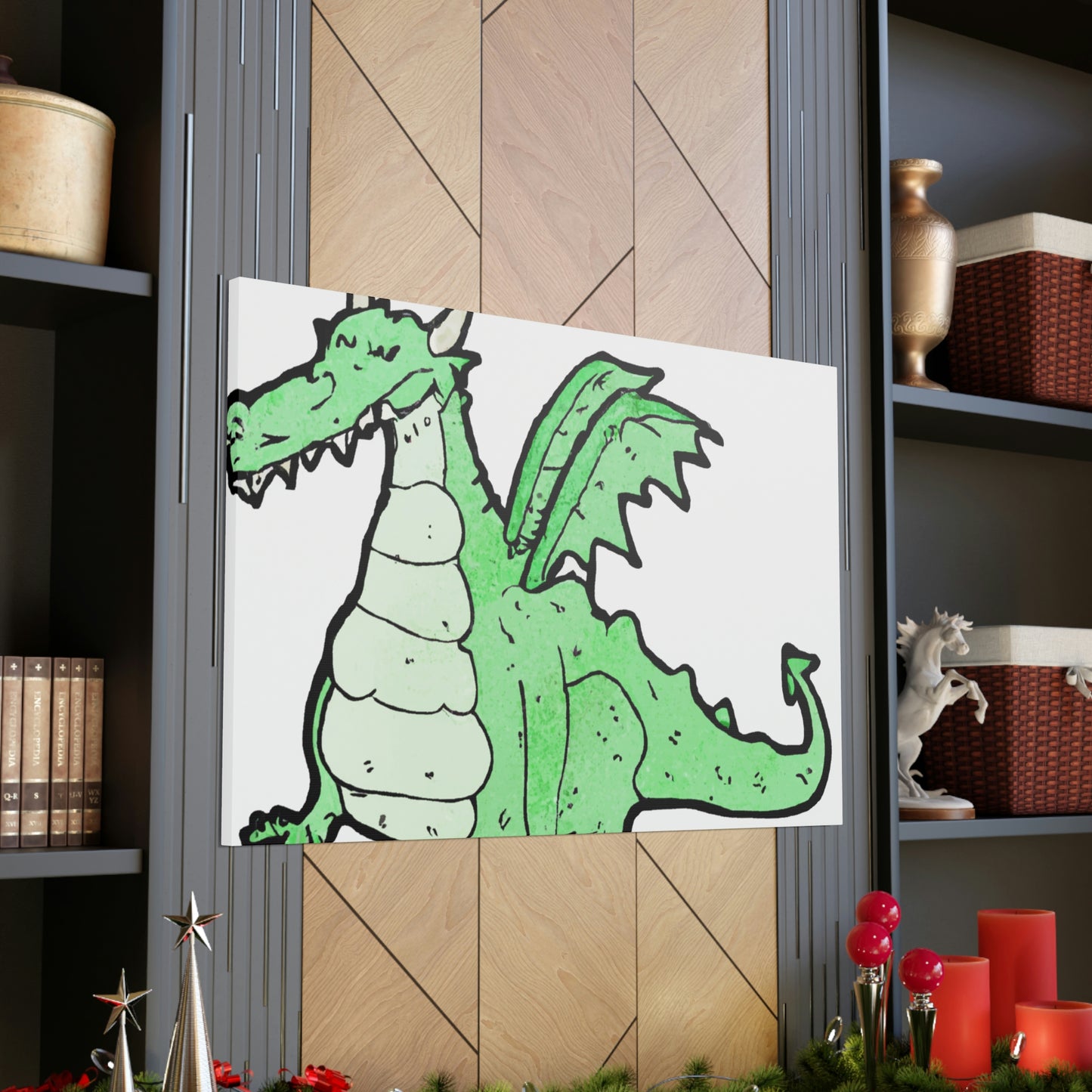 Sir/Dame Ophelia the Fangslicer - Dragon Collector Canvas Wall Art