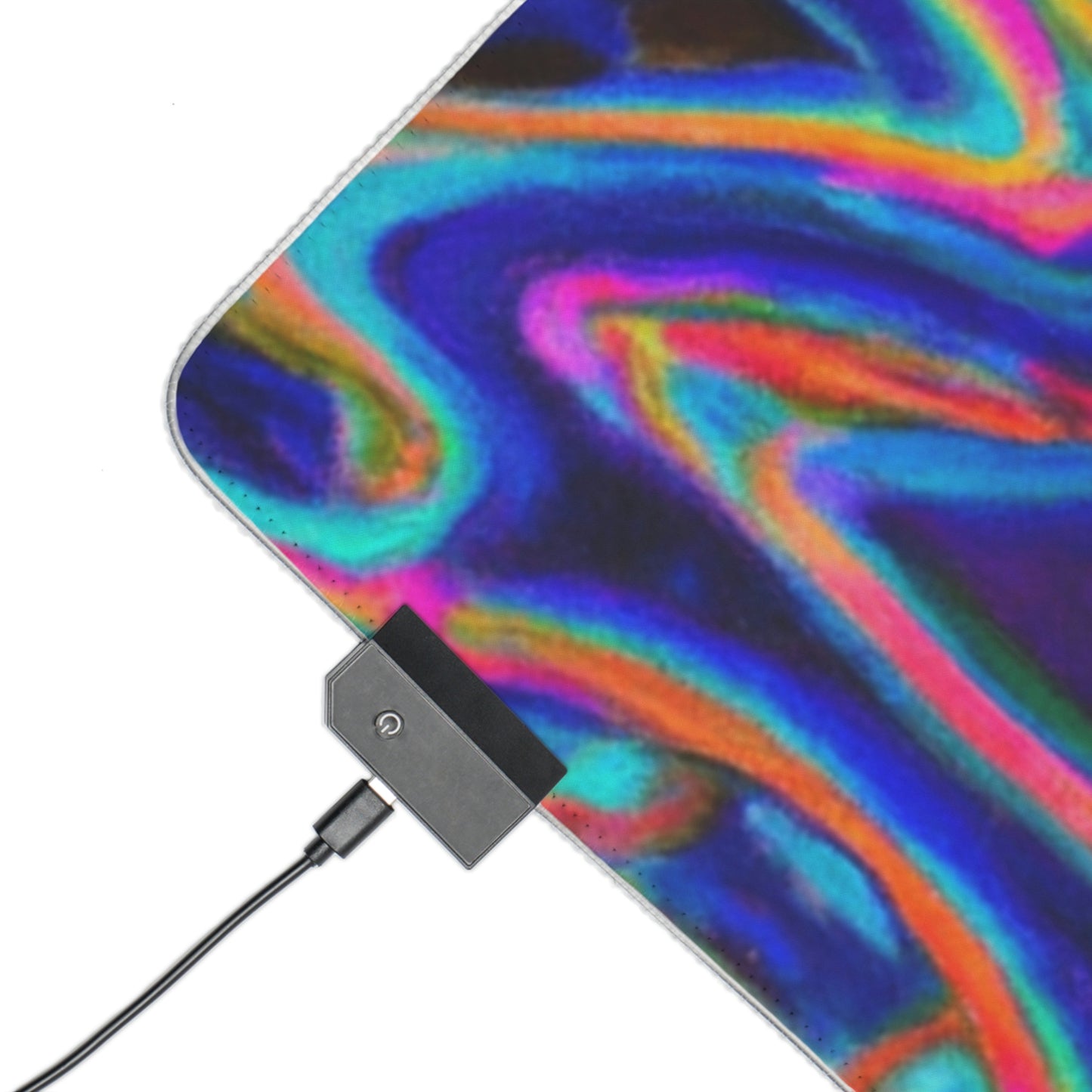 Quazzy McRocketman - Psychedelic Trippy LED Light Up Gaming Mouse Pad