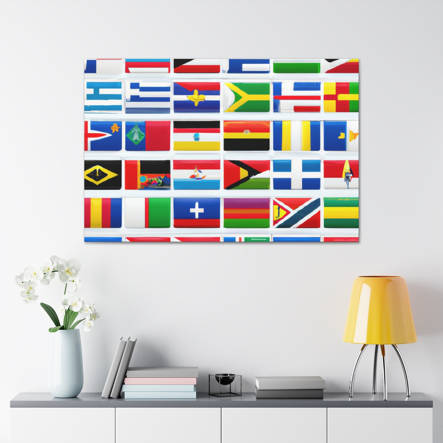 Isabelle Whitcombe - Flags Of The World Canvas Wall Art