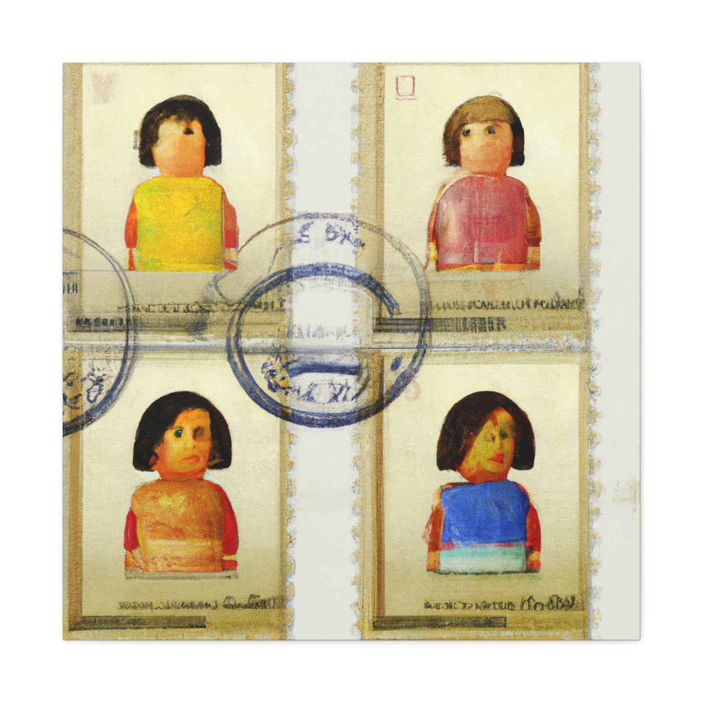 Globetrotting Postage Stamps - Postage Stamp Collector Canvas Wall Art