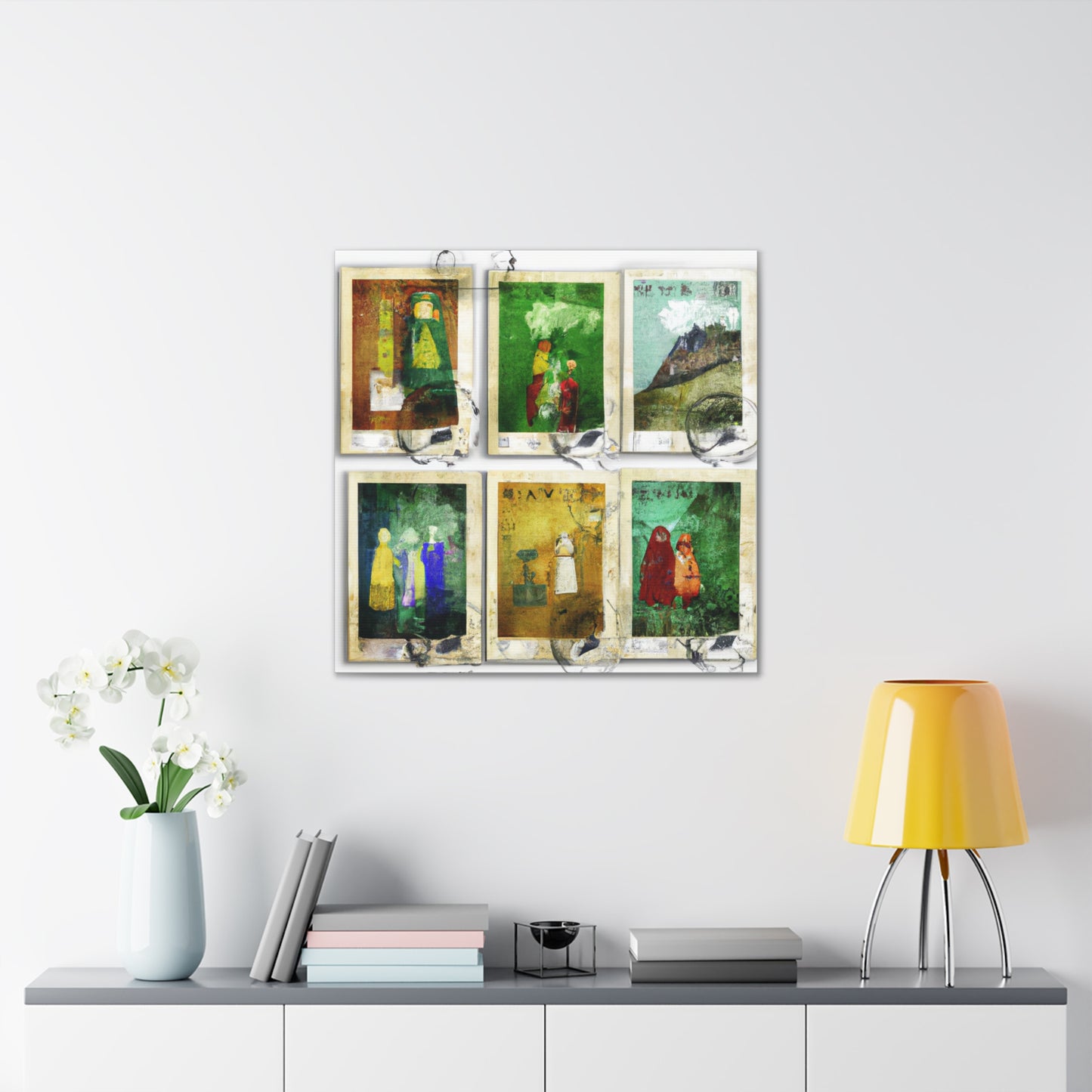 Global Voyage Stamps. - Postage Stamp Collector Canvas Wall Art