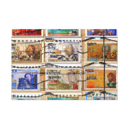 Global Connections stamp series - Postage Stamp Collector Canvas Wall Art