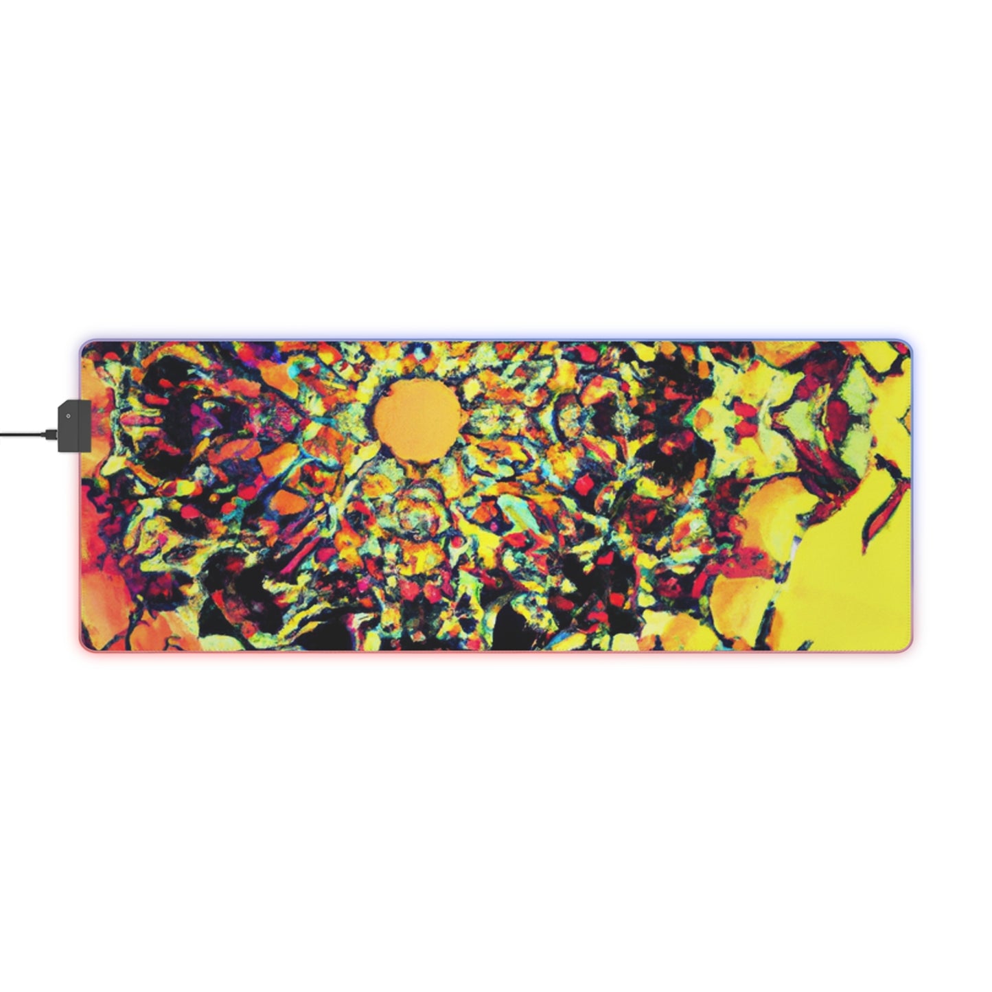 Radiant Rocket Rita - Psychedelic Trippy LED Light Up Gaming Mouse Pad