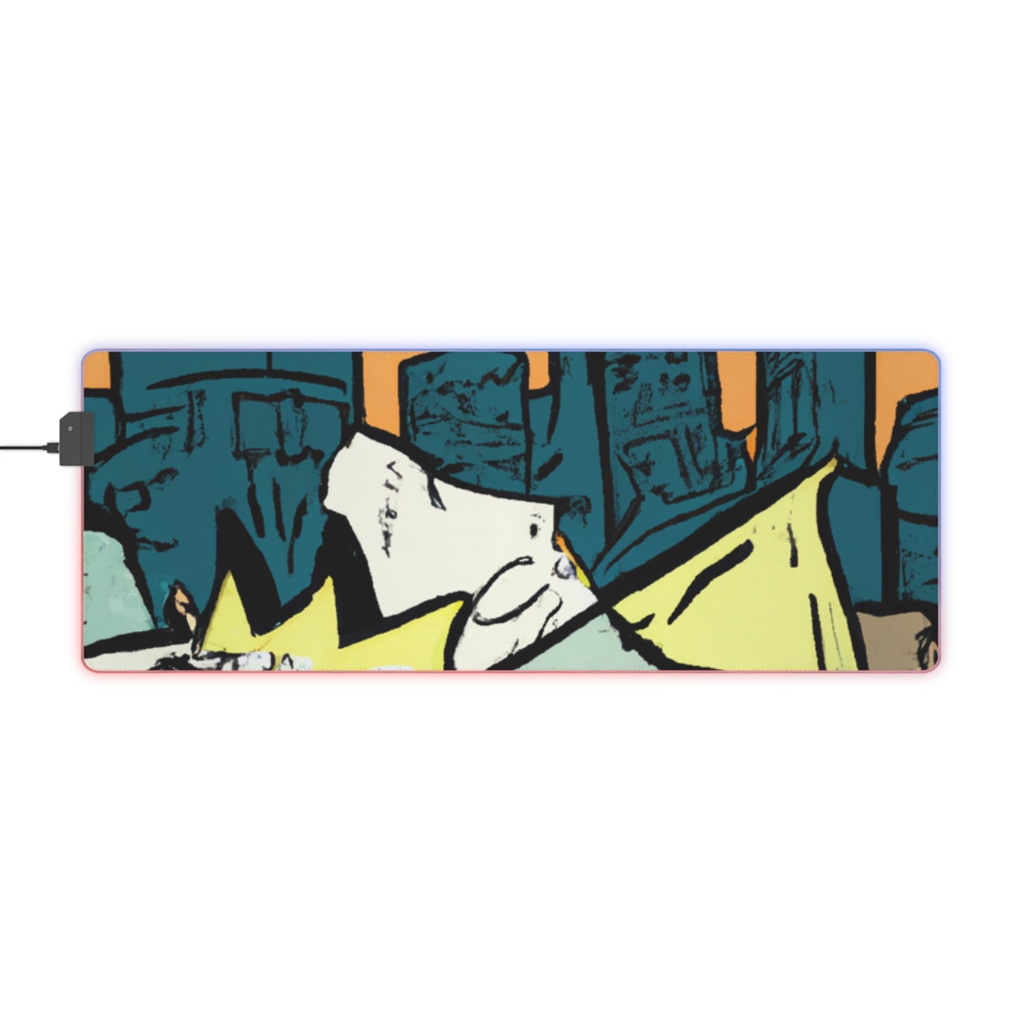 Rocko the Rocket Boy - Comic Book Collector LED Light Up Gaming Mouse Pad