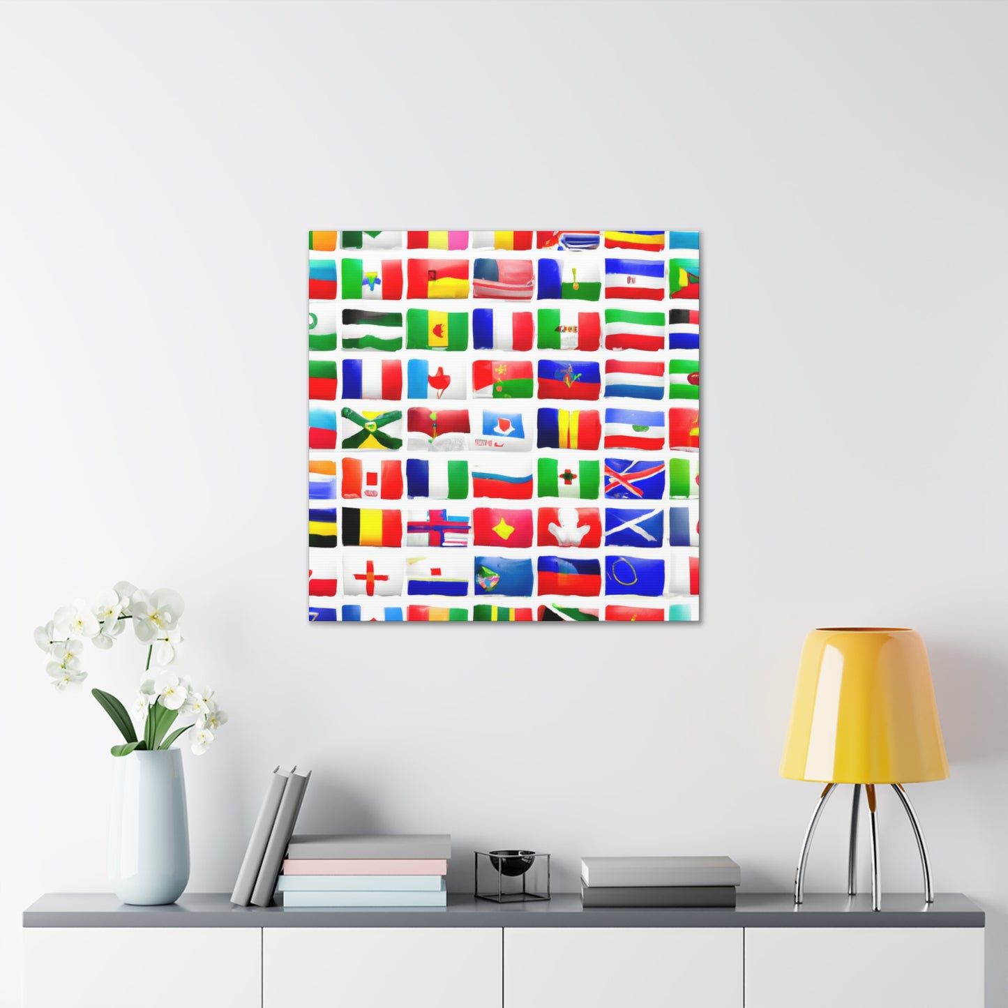 John William Reid - Flags Of The World Canvas Wall Art