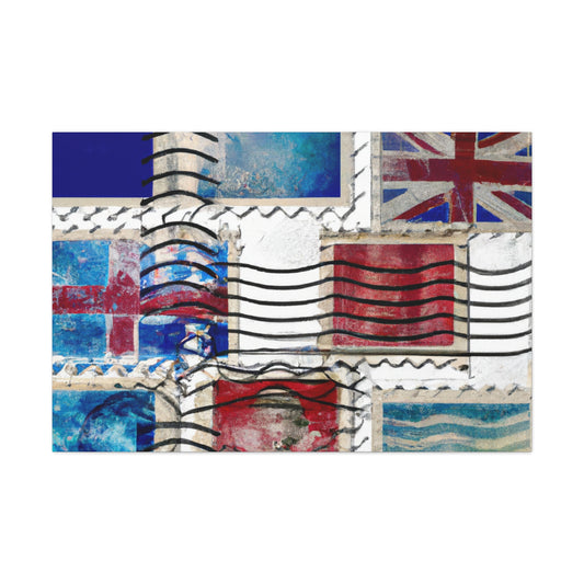 Collectible World Wonders Postage Stamps - Postage Stamp Collector Canvas Wall Art