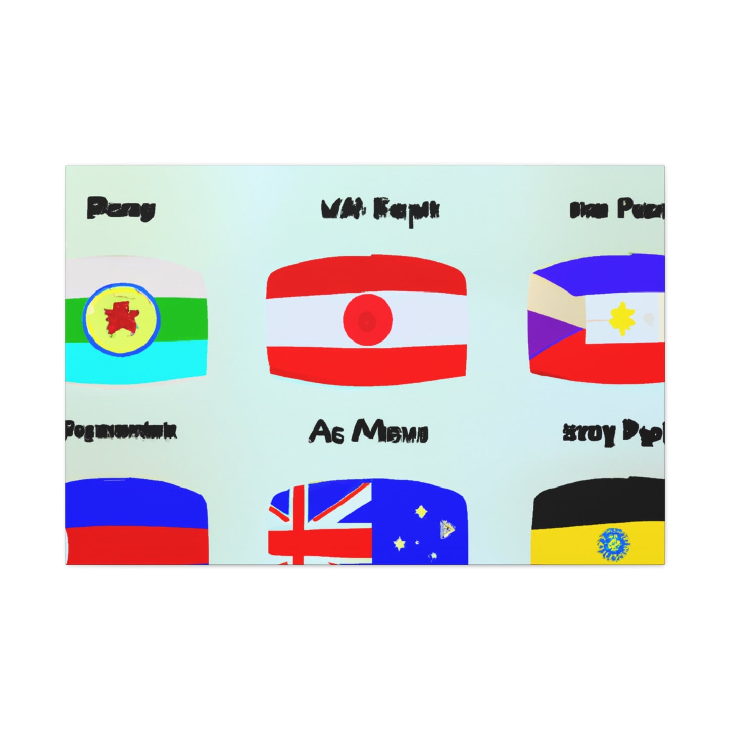 Frances Bellamy - Flags Of The World Canvas Wall Art