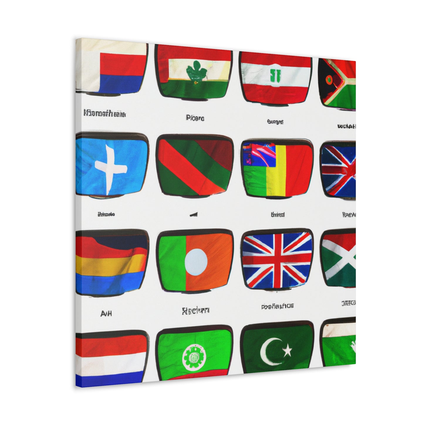 Susan Bellows-Henderson - Flags Of The World Canvas Wall Art