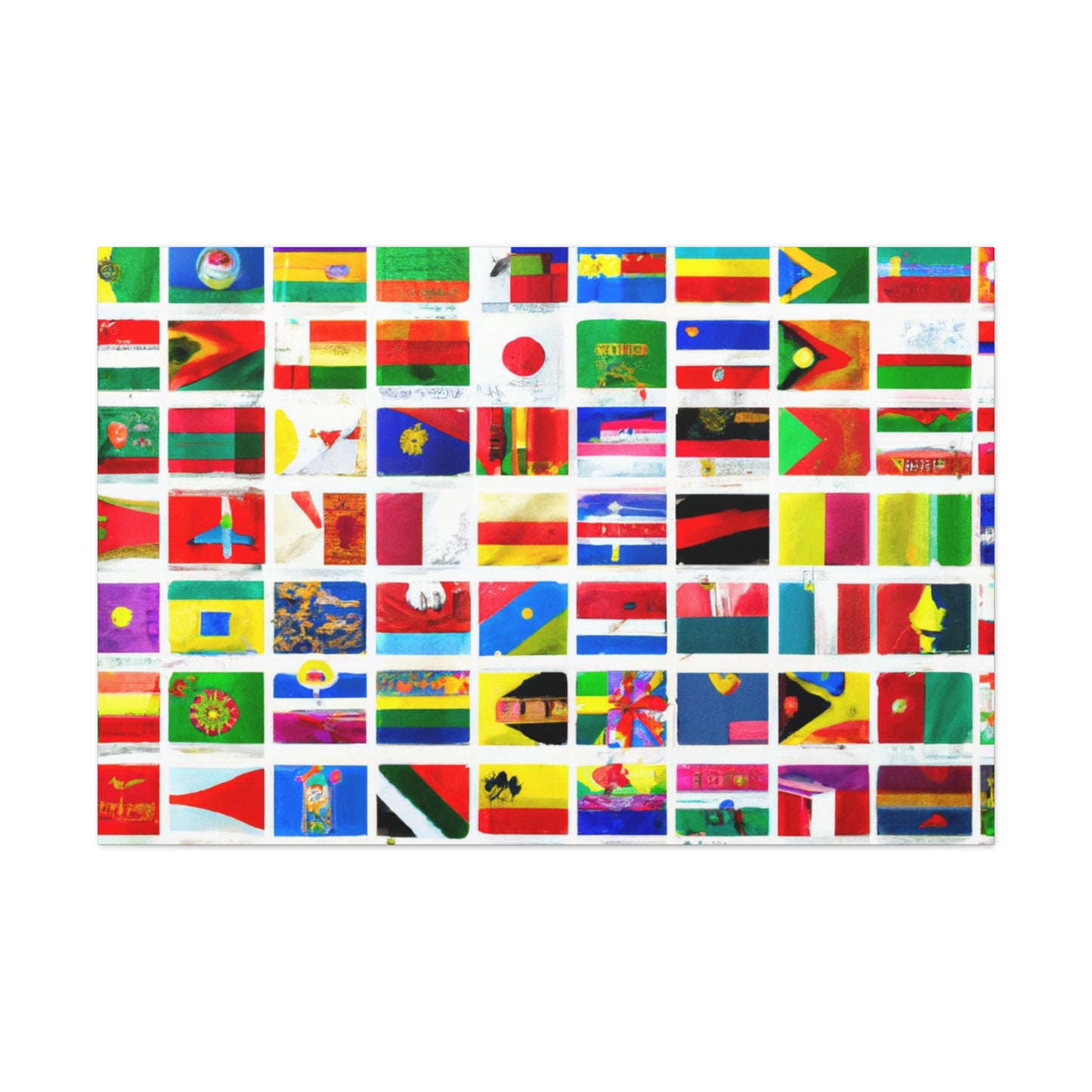 Emily Myerhoff (1852-1906) - Flags Of The World Canvas Wall Art