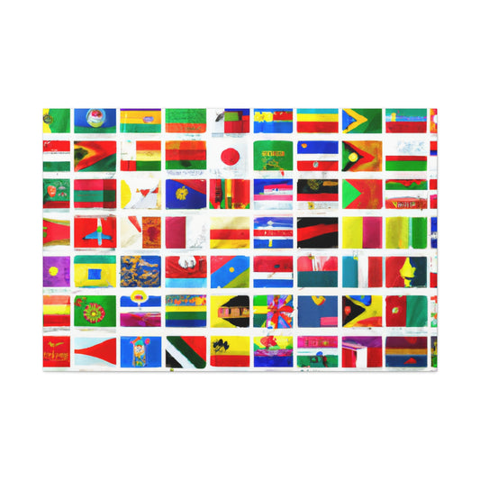 Emily Myerhoff (1852-1906) - Flags Of The World Canvas Wall Art