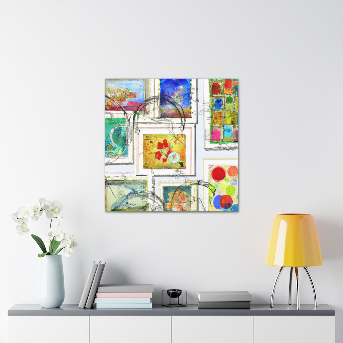 Globe Trotting Stamps - Postage Stamp Collector Canvas Wall Art