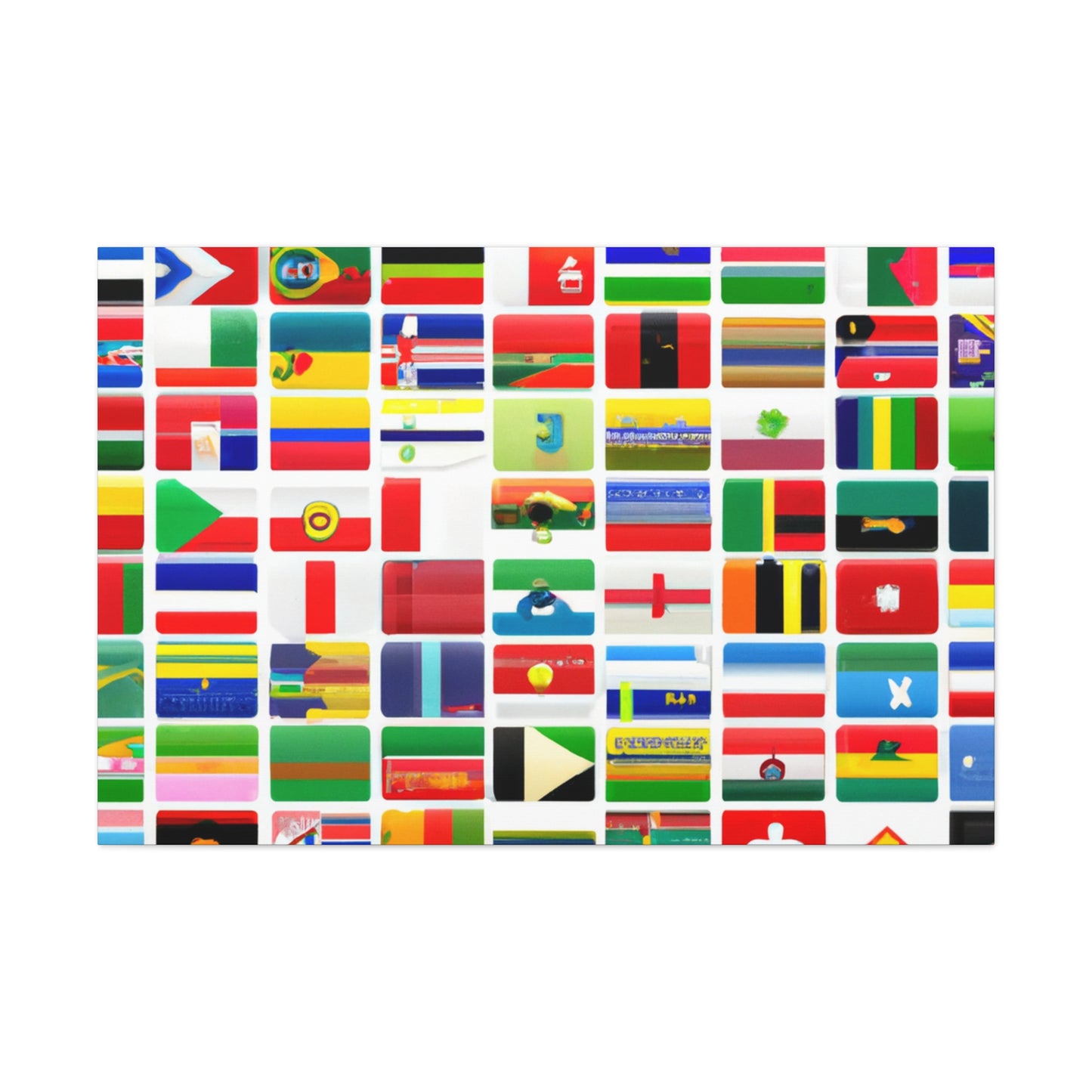 Emily Crandall (1845 - 1915) - Flags Of The World Canvas Wall Art