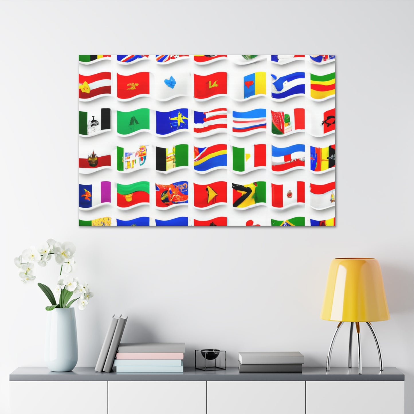 Josephine Leser - Flags Of The World Canvas Wall Art